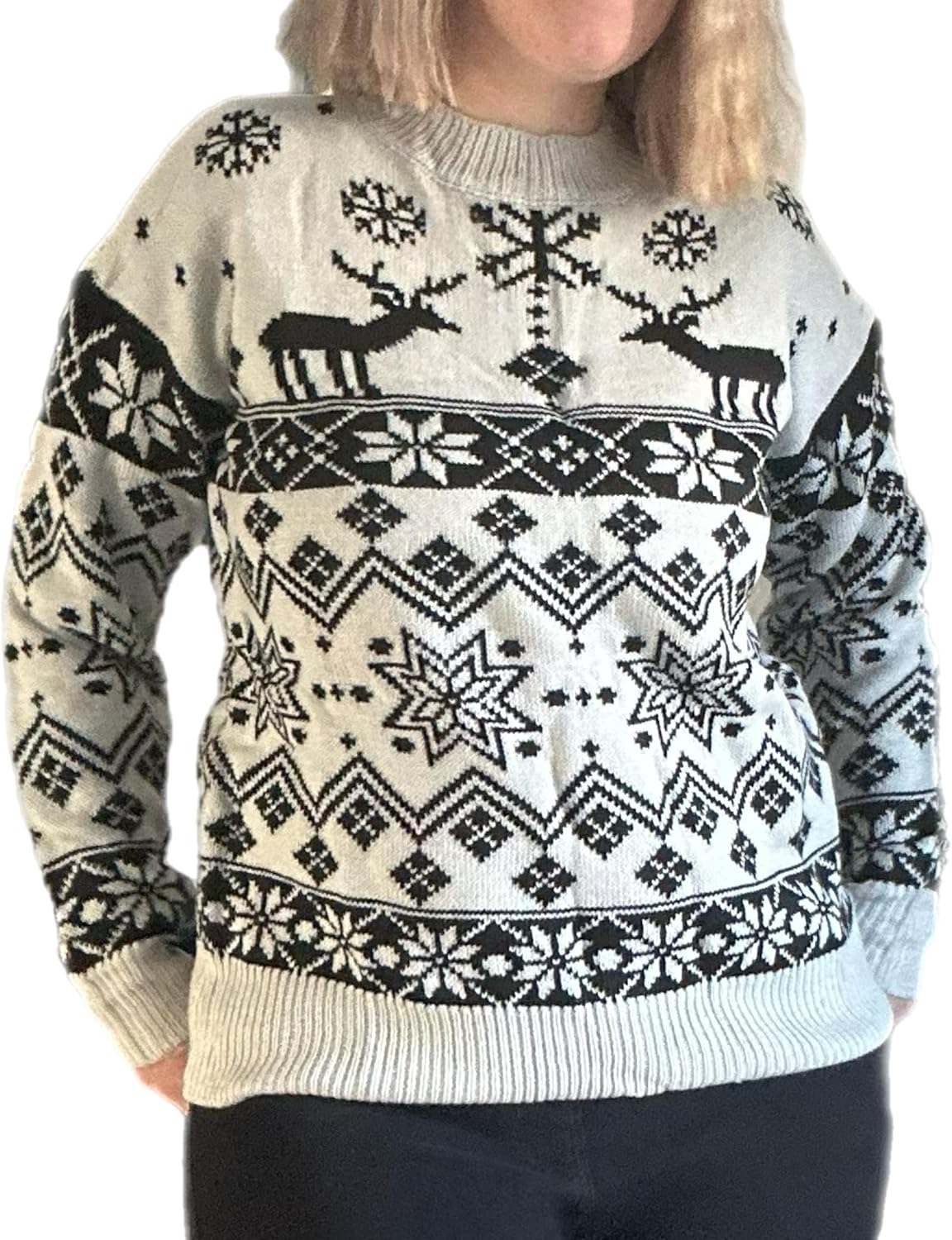 Threadbare - Robe Pull De Noël à Motif Carlin - Noir