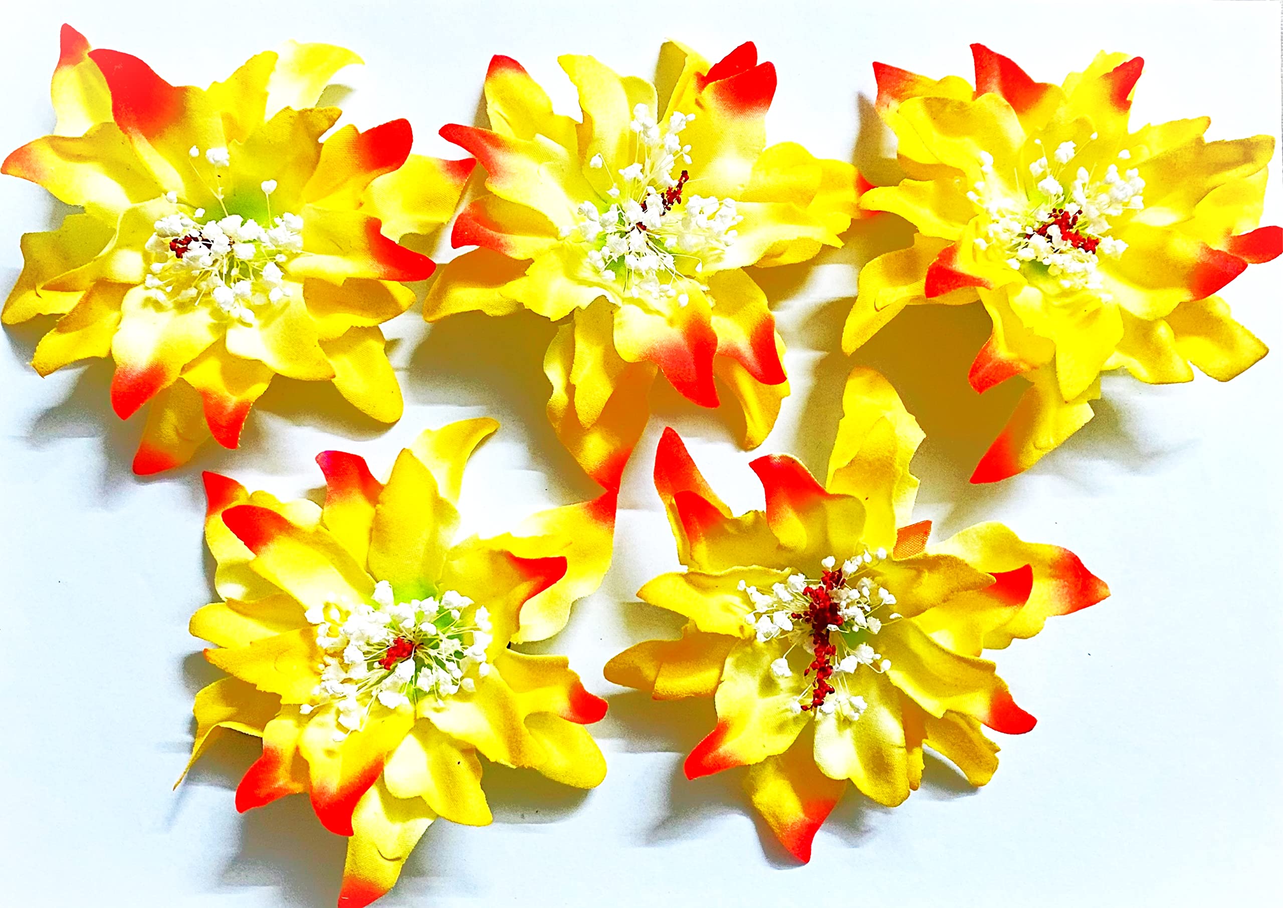 Naira Handmade 5 Pieces Colorful Artificial Rose Gypsy Flowers Design Hair Clips/Pins For Womens and Girls Hair Accessories, set of 5 Pcs (Yellow) (B09WF3R831) Amazon Price History, Amazon Price Tracker