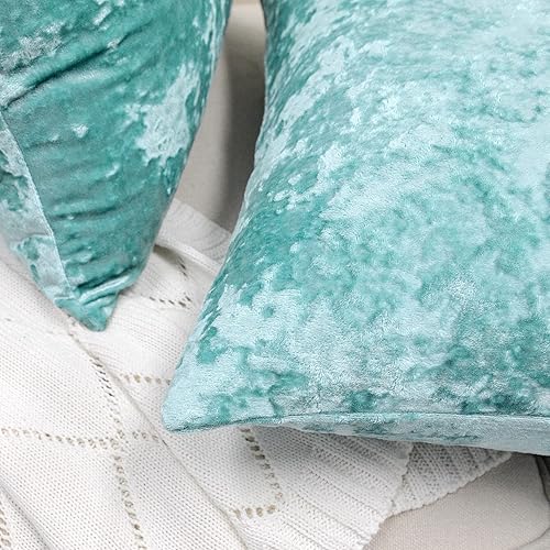 Miniatura 3 de Juego de 4 fundas de almohada cuadradas decorativas de terciopelo abstracto de 20 x 20 pulgadas, fundas de cojín de lujo suaves y brillantes, fundas