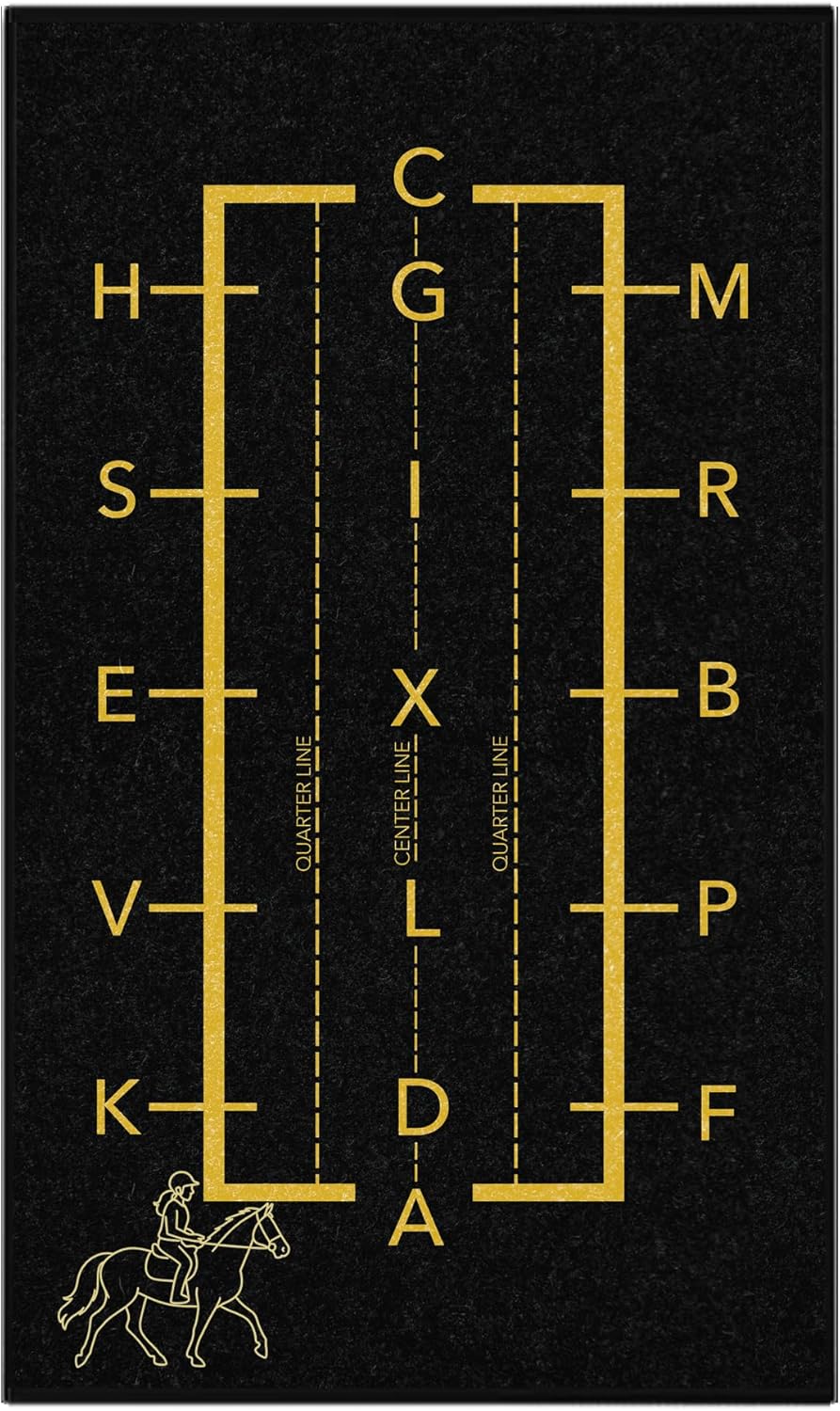 Dressage Rug 36×60” – Heavy Duty Outdoor Practice Mat for Horse, Dressage Test Training Floor Mat, Portable Stall or Horse Trailer Rug