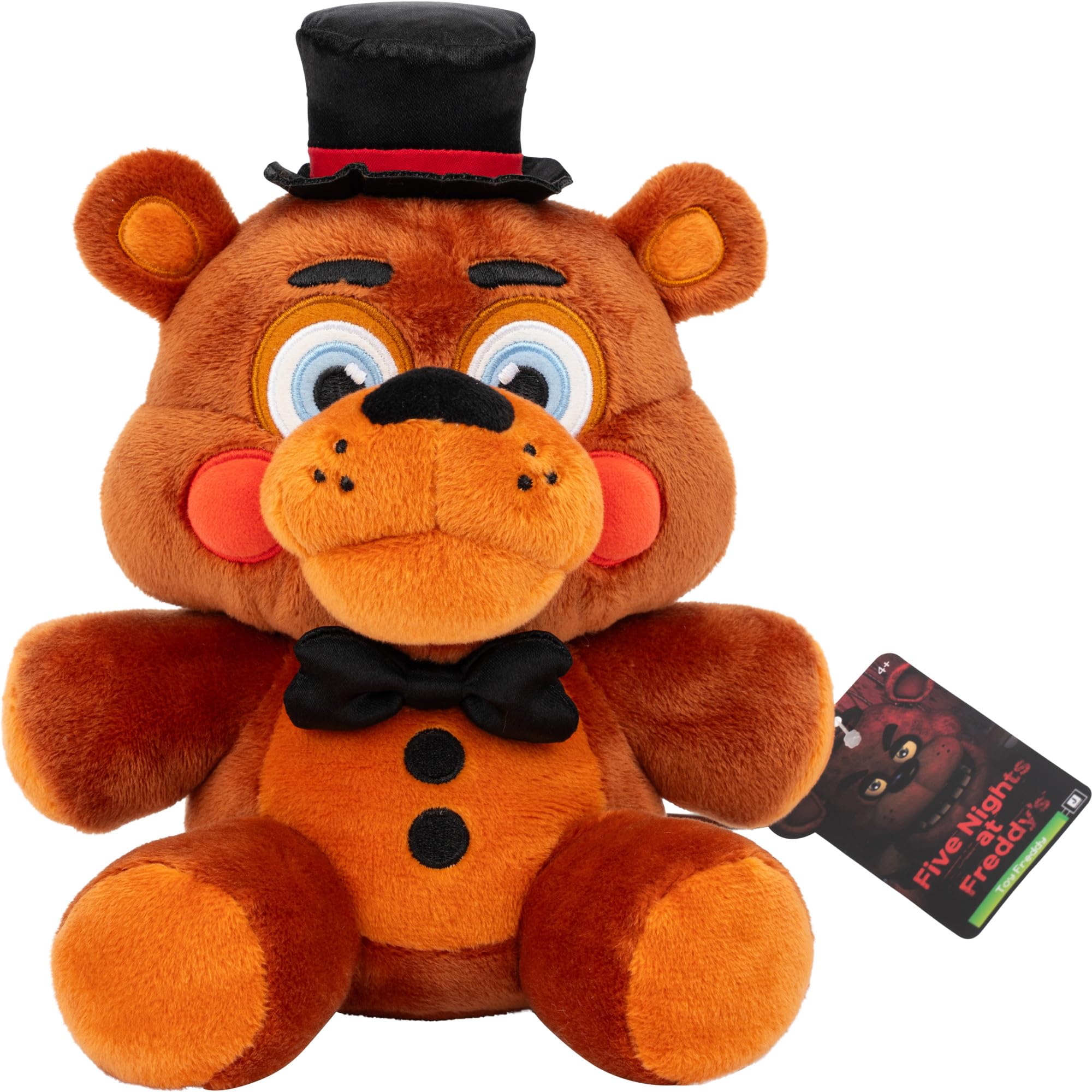 Jazwares Five Nights at Freddy’s Toy Freddy Plush - 8-Inch Stuffie with Soft Material and Glow-in-The-Dark Eyes - 5