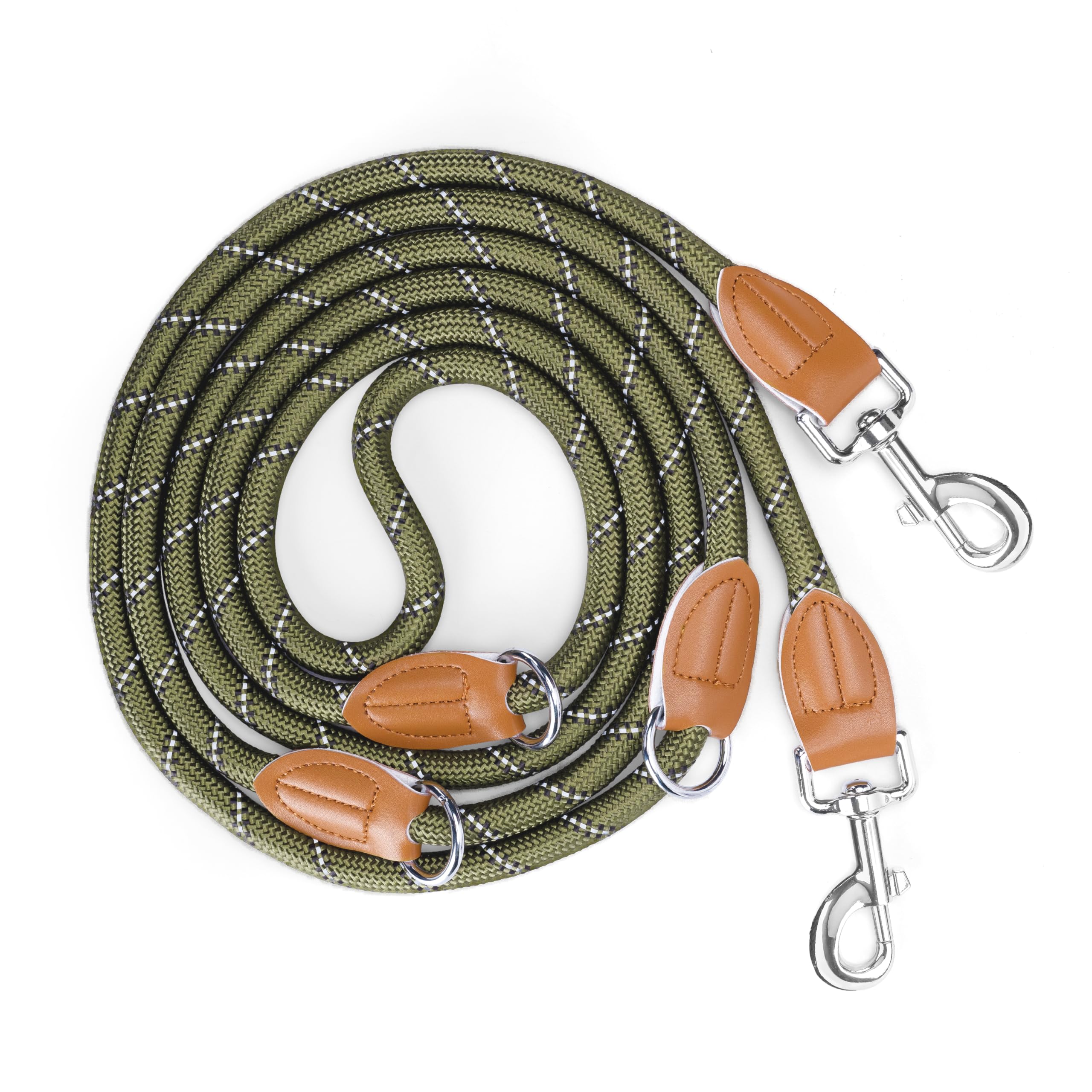 PETCOOZ Training Lead for Dogs 3M Adjustable Double Ended Dog Lead for Medium Large Dogs Professional Reflective Stop Pulling Control Leash