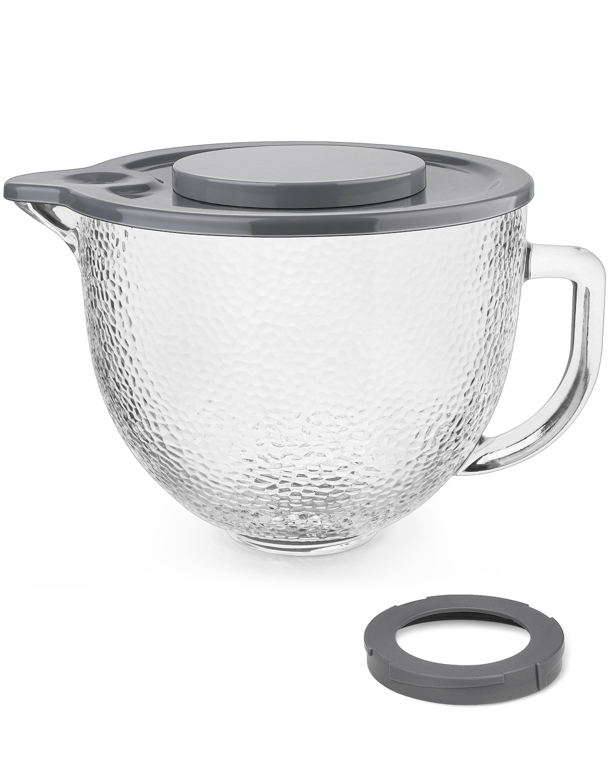 Amazon.com: Hammered Glass Mixing Bowl 5 QT, Mixing Bowl for