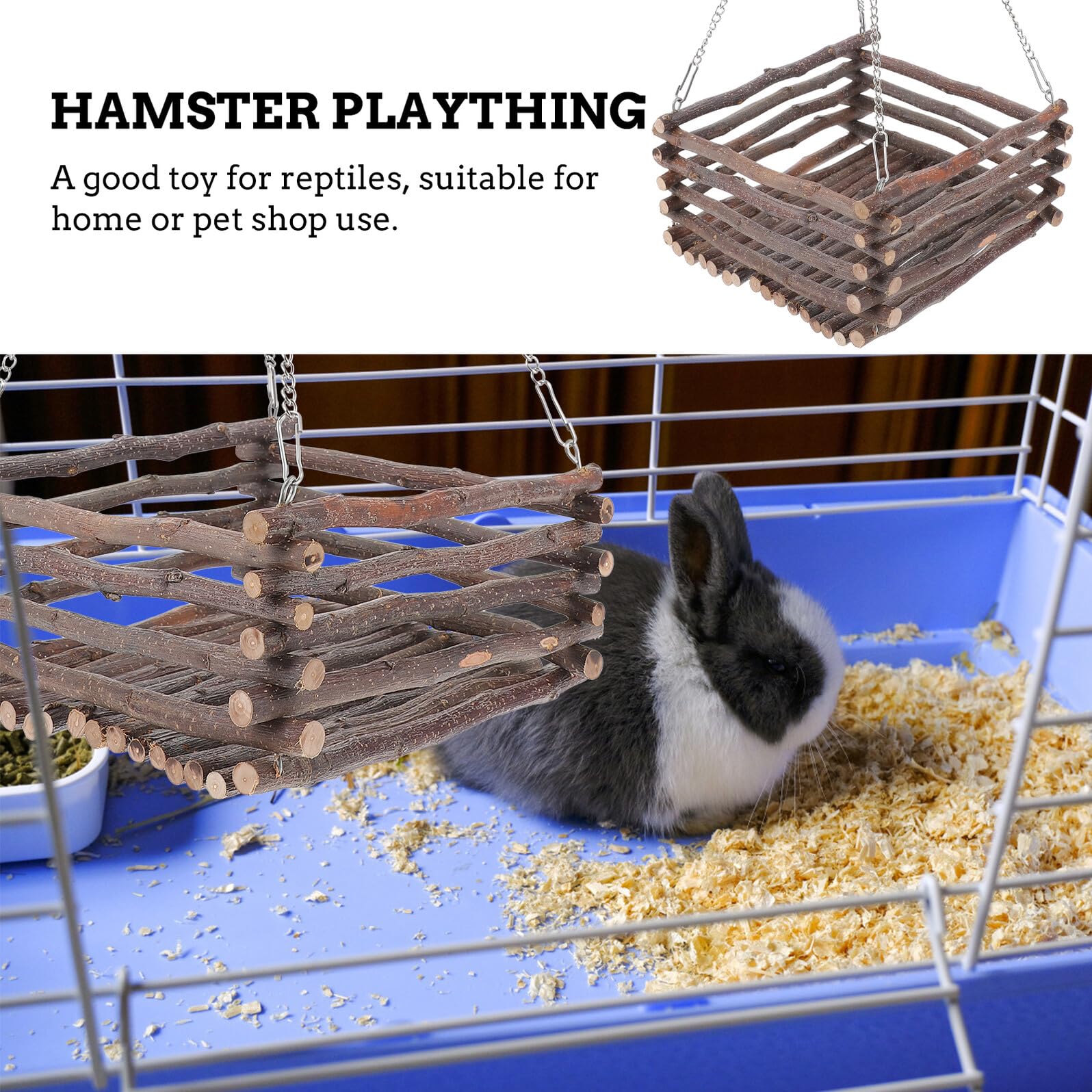 Homoyoyo Hamster Hängebett Satz aus Synthetischem Material Robust und Atmungsaktiv Braun als Dekoration und Spielzeug für Hamster und Kleine Haustiere im Käfig