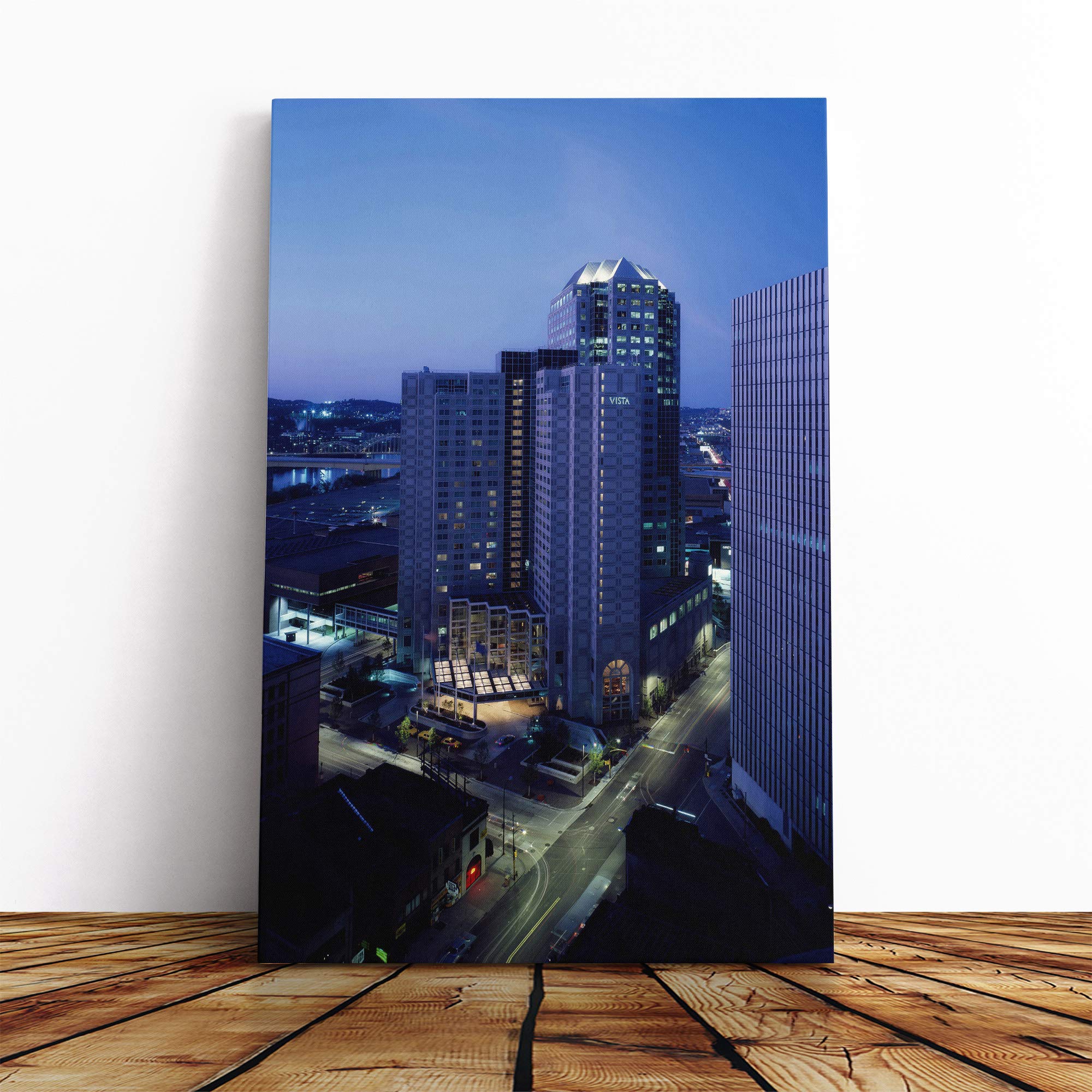 Pittsburgh Pennsylvania USA Canvas Print | Gallery Wrapped 30mm Frame Wall Art | 24x16 inches | Ready to Hang | Modern Picture | Living Room Bedroom Lounge Office