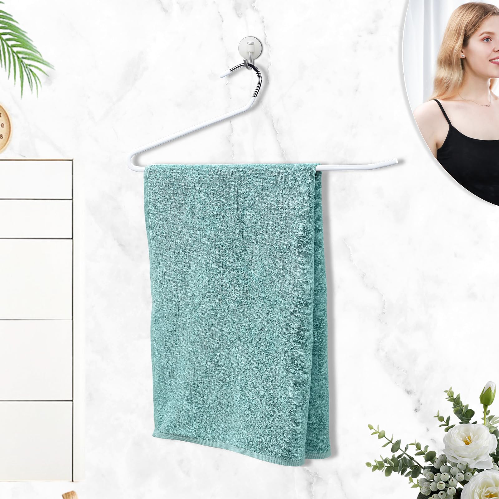JOYBOS Confezione da 30 grucce per pantaloni, salvaspazio, con estremità aperta per pantaloni, organizer per sciarpe, appendiabiti per armadio, in metallo antiscivolo, appendiabiti per jeans