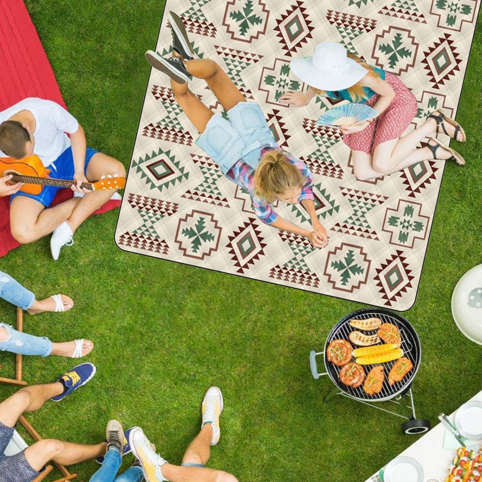Coperta da picnic, da spiaggia, impermeabile, pieghevole, portatile