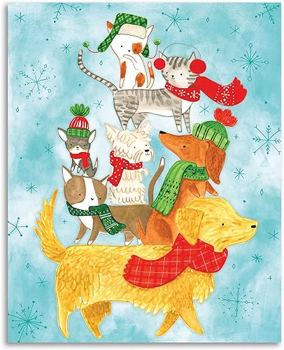 Miniatura 4 de DEMDACO Best Friend's Dog and Cat Rompecabezas de Navidad en caja marrón y gris de 120 piezas