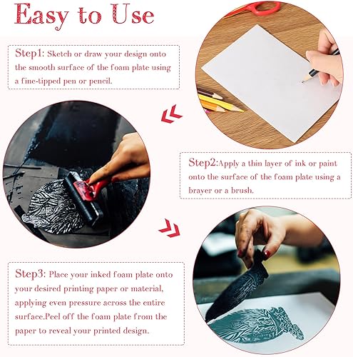 Miniatura 3 de Cholemy 240 placas de impresión de espuma de 4 x 6 pulgadas, hojas de espuma blanca para manualidades, tablero de espuma, juego de papeles de espuma