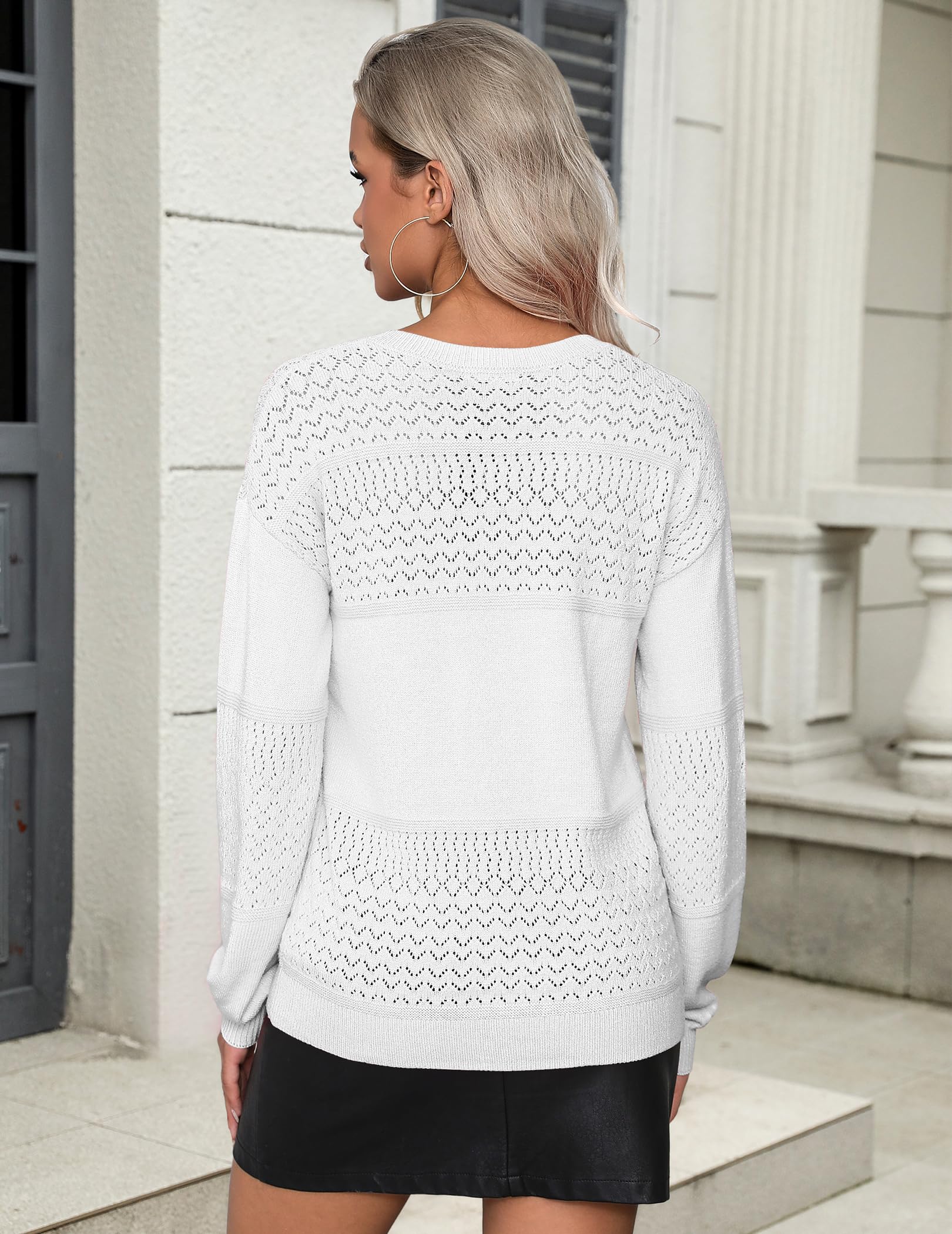 Zeagoo Pull Femme Hiver Col en V Chaud Pull Élégant Manches Longues Doux Sweater Automne Côtelé Tricot Haut S-XXL