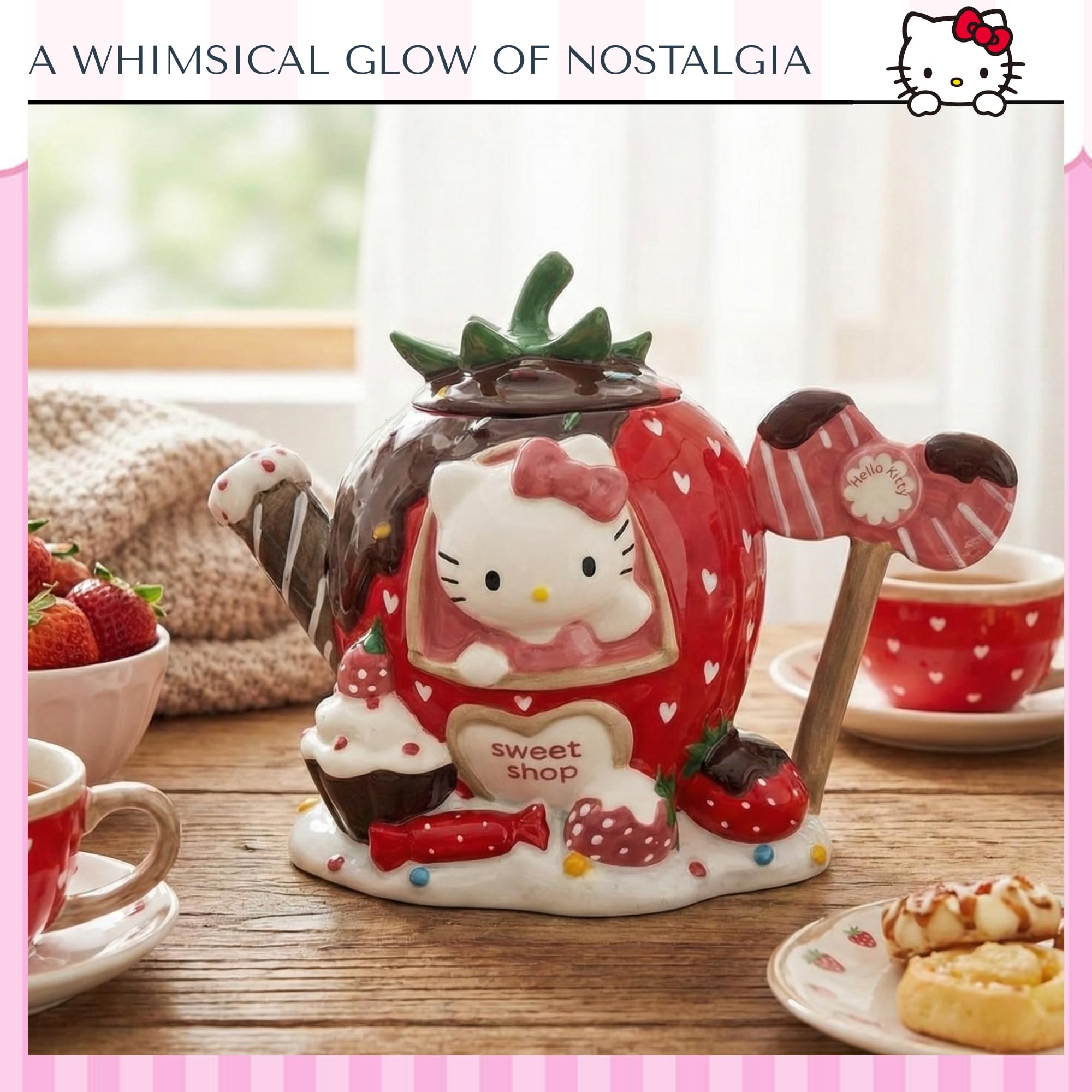 Amazon.com: Blue Sky Clayworks Hello Kitty Sweet Strawberry Shop
