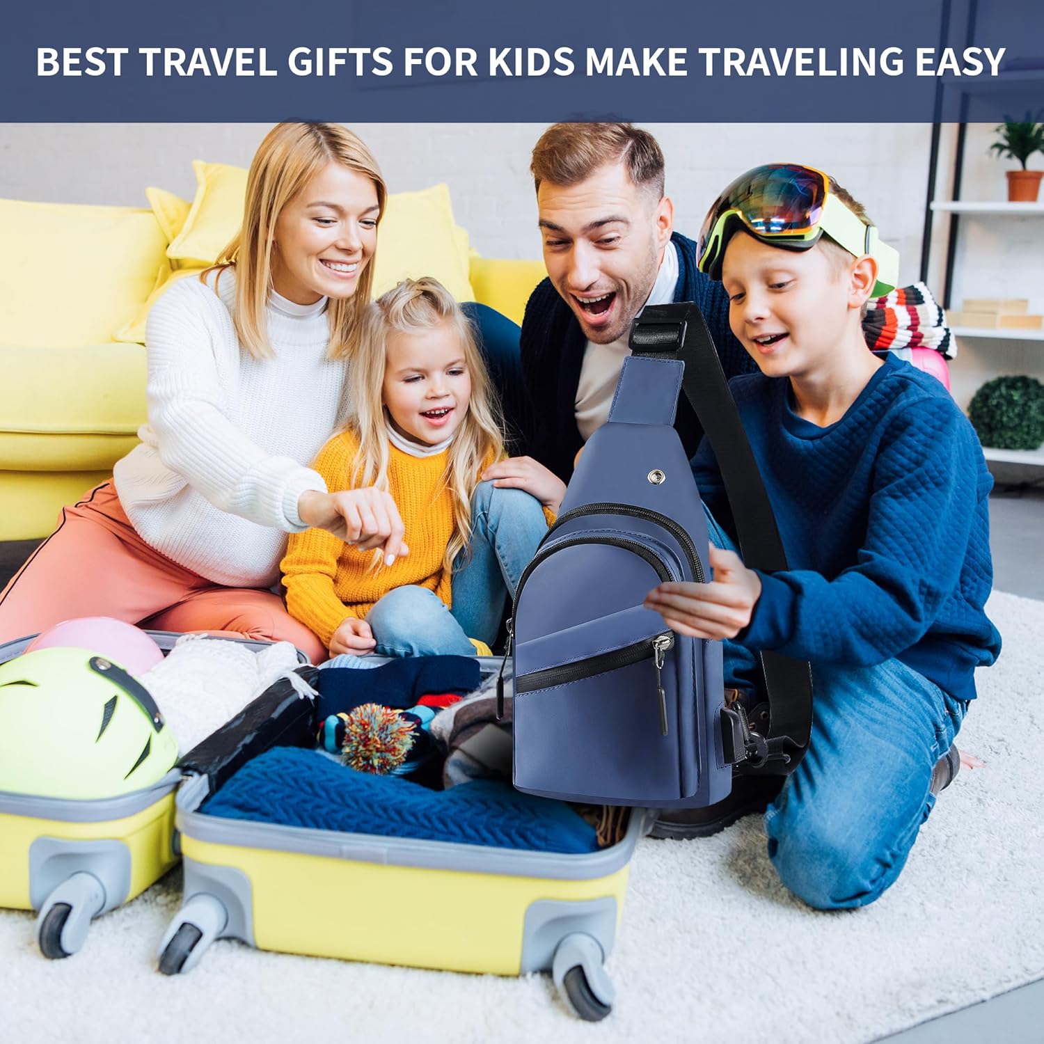 Small Crossbody Bag for Women Men, Sling Bag with USB Charging Port and Headphone Hole, Shoulder Bag, Fanny Pack - Image 5