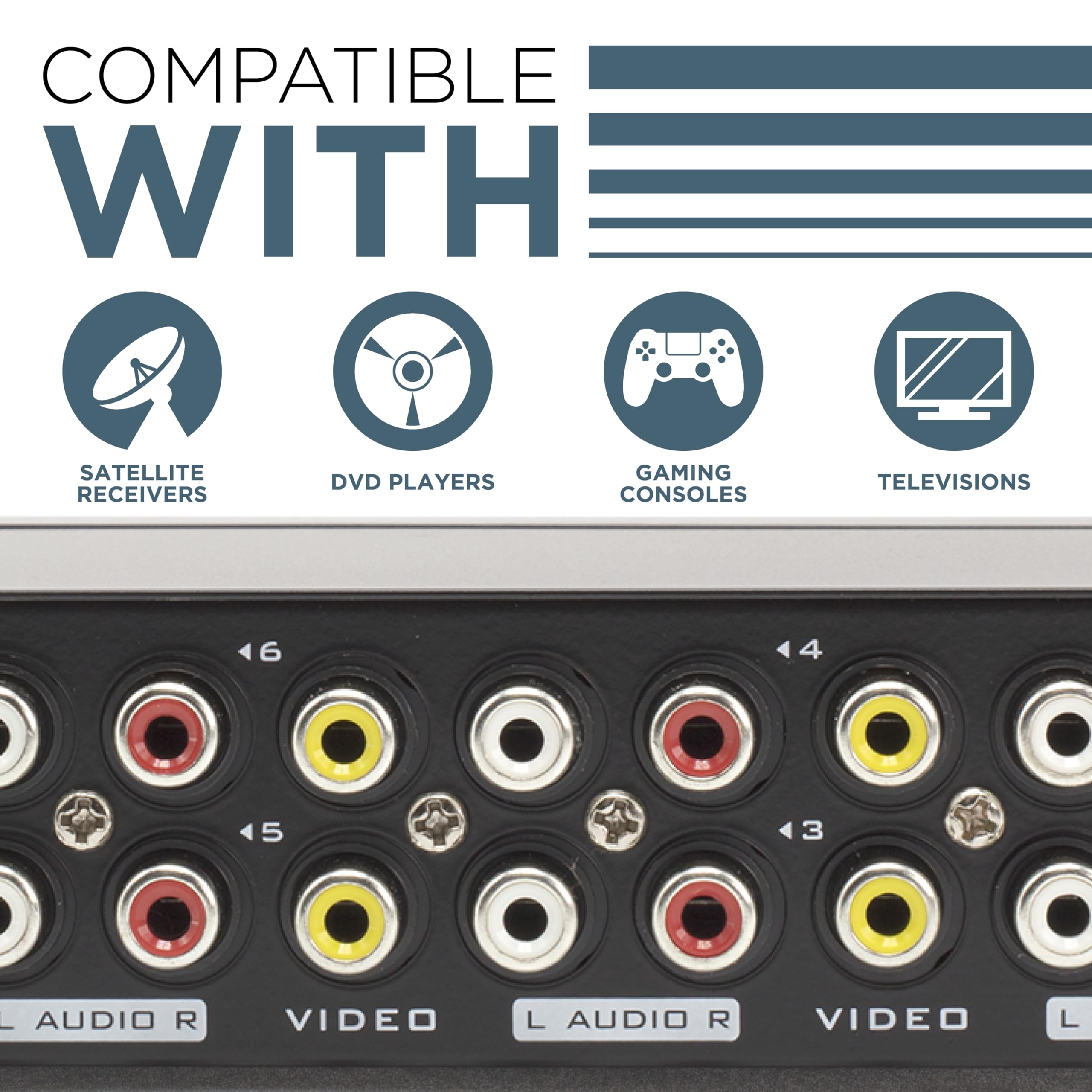 Convertidor HDMI DVI, Componente, RGB, RCA (AV Composite) (Digital y analógico) - Convierte señales HDMI HD para Xbox/PS4/PS3/PC/Laptop/TV/STB/VHS/VCR/Camera/DVD/reproductor Blu-ray, PAL/NTSC