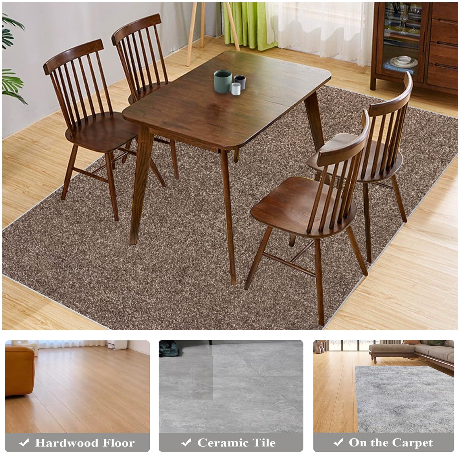 Tappetino Protettivo per Pavimenti Duri e Moquette 90 x 160 cm Tappeto Sedia Ufficio Antigraffio Tappeto Gaming Pavimento Tappeto per Sedia con Ruote Tappetino Sedia Scrivania per Laminato Parquet