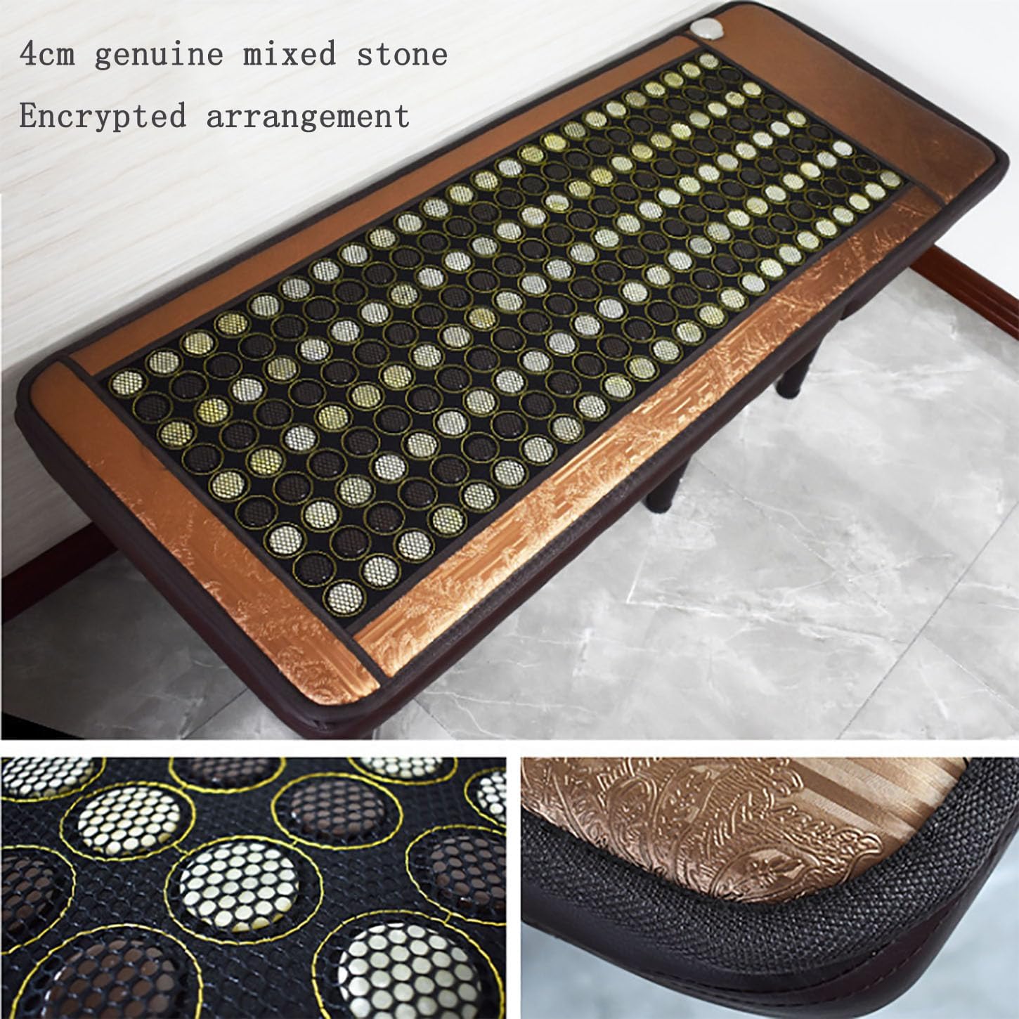 ICEMOB Infrared Heating Pad,Professional Full Body Massage Mat with Heat,Natural Jade and Tourmaline Stones,Electric Heat Pad for Office,Home,Travel,Appointment Time,C