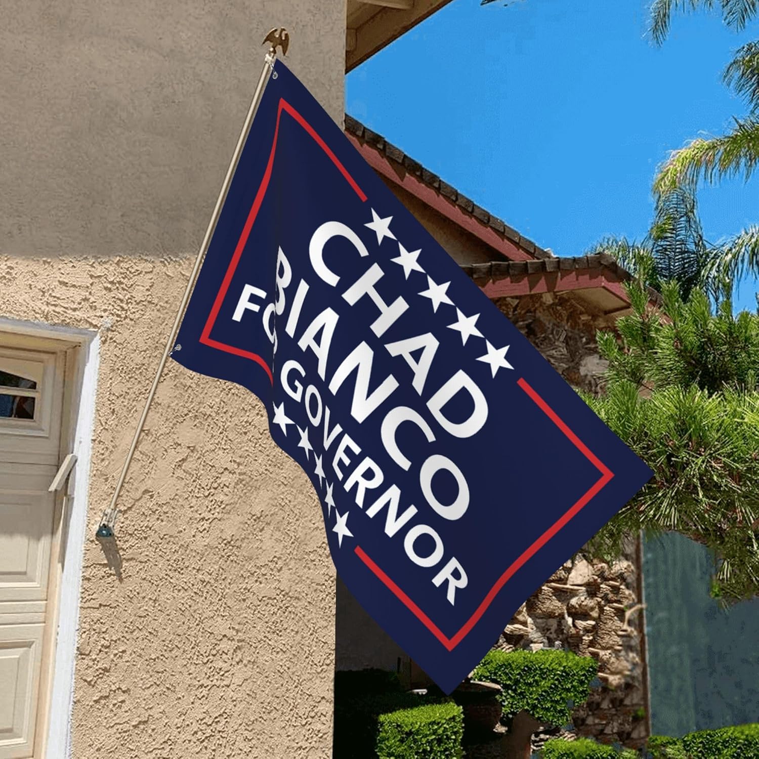 Bianco for Governor Flag for Outside 5x8 FT Chad Bianco 2026 California Garden Flags Large Porch Yard Signs Decoration