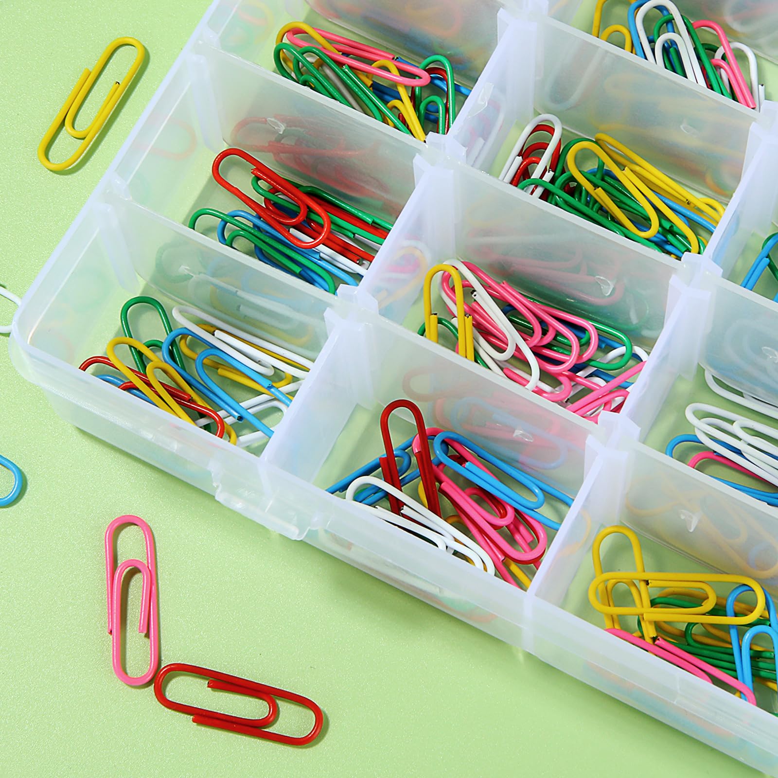 Confezione da 10 scatole organizer per attrezzature, 18 scomparti in plastica con divisorio, contenitori per perline, artigianato, gioielli, placcaggi, 23 x 11,6 x 4,6 cm