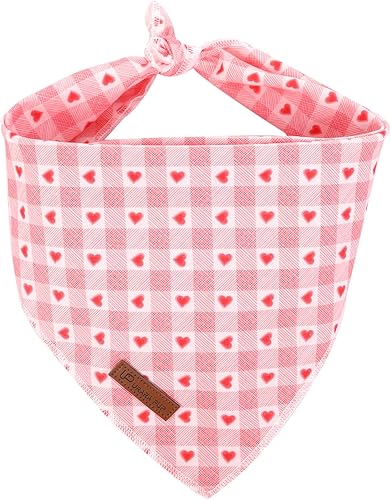 Vista 38 de Bandana de verano para perro, bandana hawaiana para perros medianos y grandes, lindo pañuelo rosa para cachorros, adorable bufanda triangular