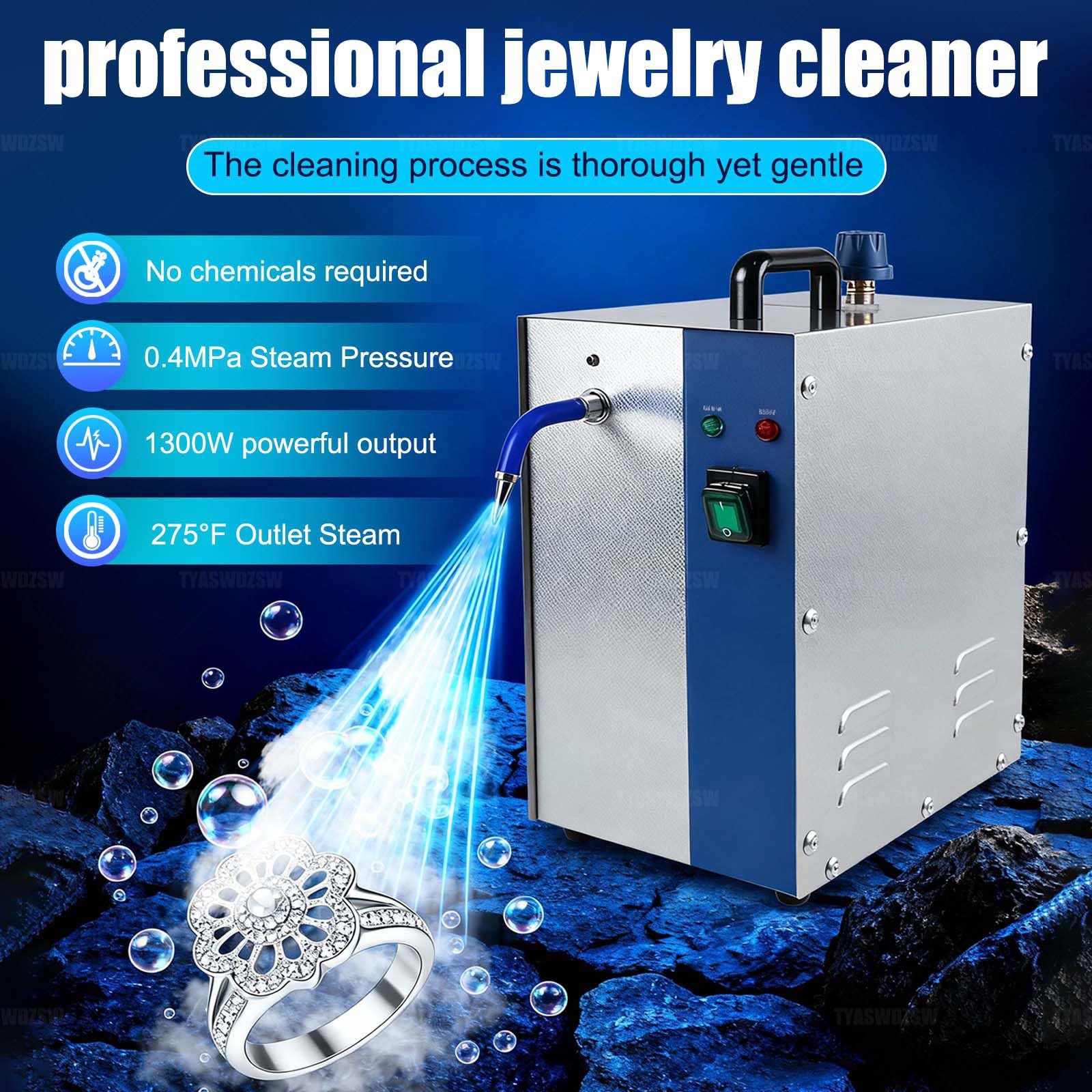 Professionelles Dampfreinigungsgerät Für Schmuck Und Elektronik, Sicherer Hochdruckdampfreiniger Zur Entfernung Von Schmutz Von Gold, Silber, Edelsteinen Ringen Und Ohrringen