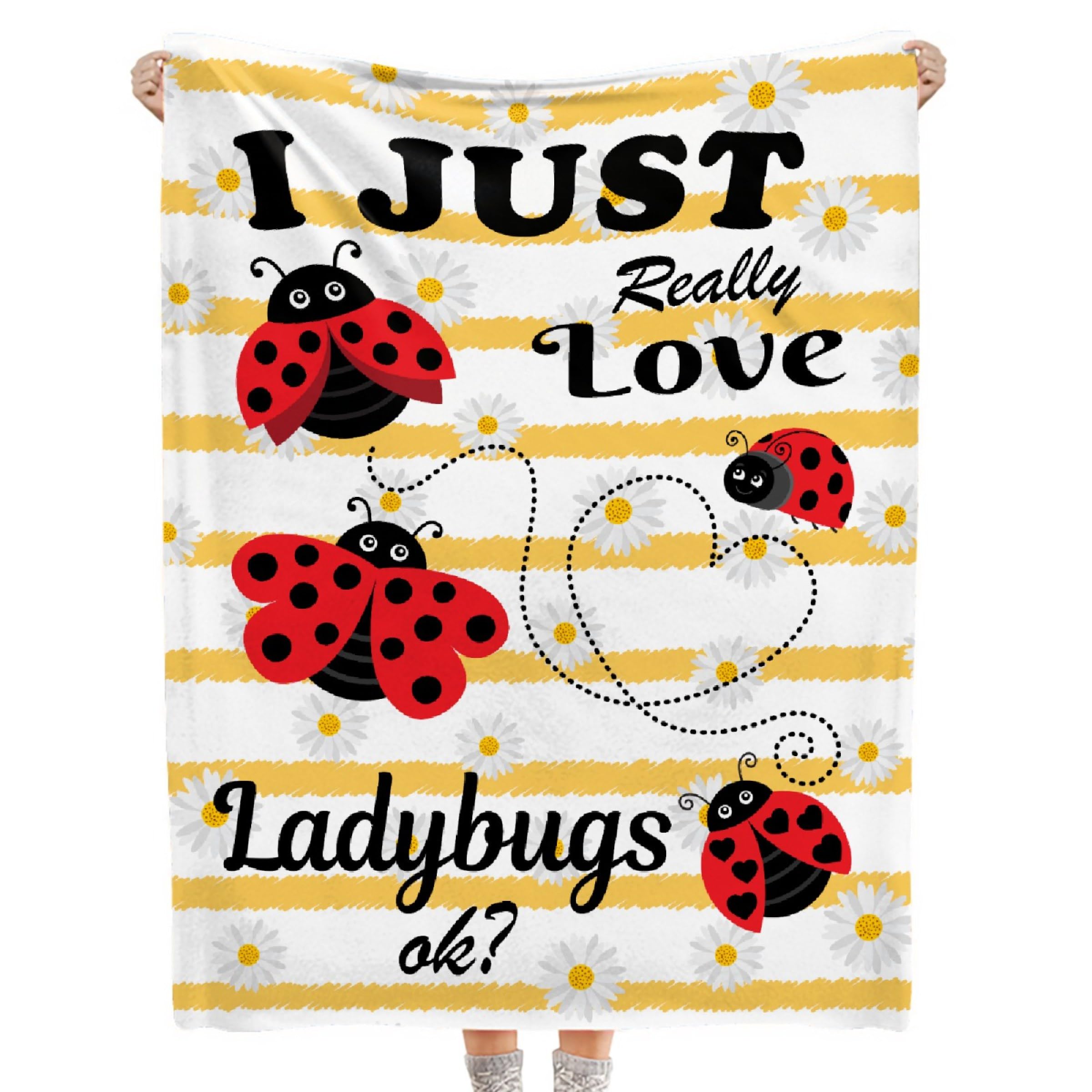 "Just A Girl Who Loves Ladybugs" Fleece Throw Blanket - Super Soft, 40 X 50 Inches, For Kids & Gifts - View #9