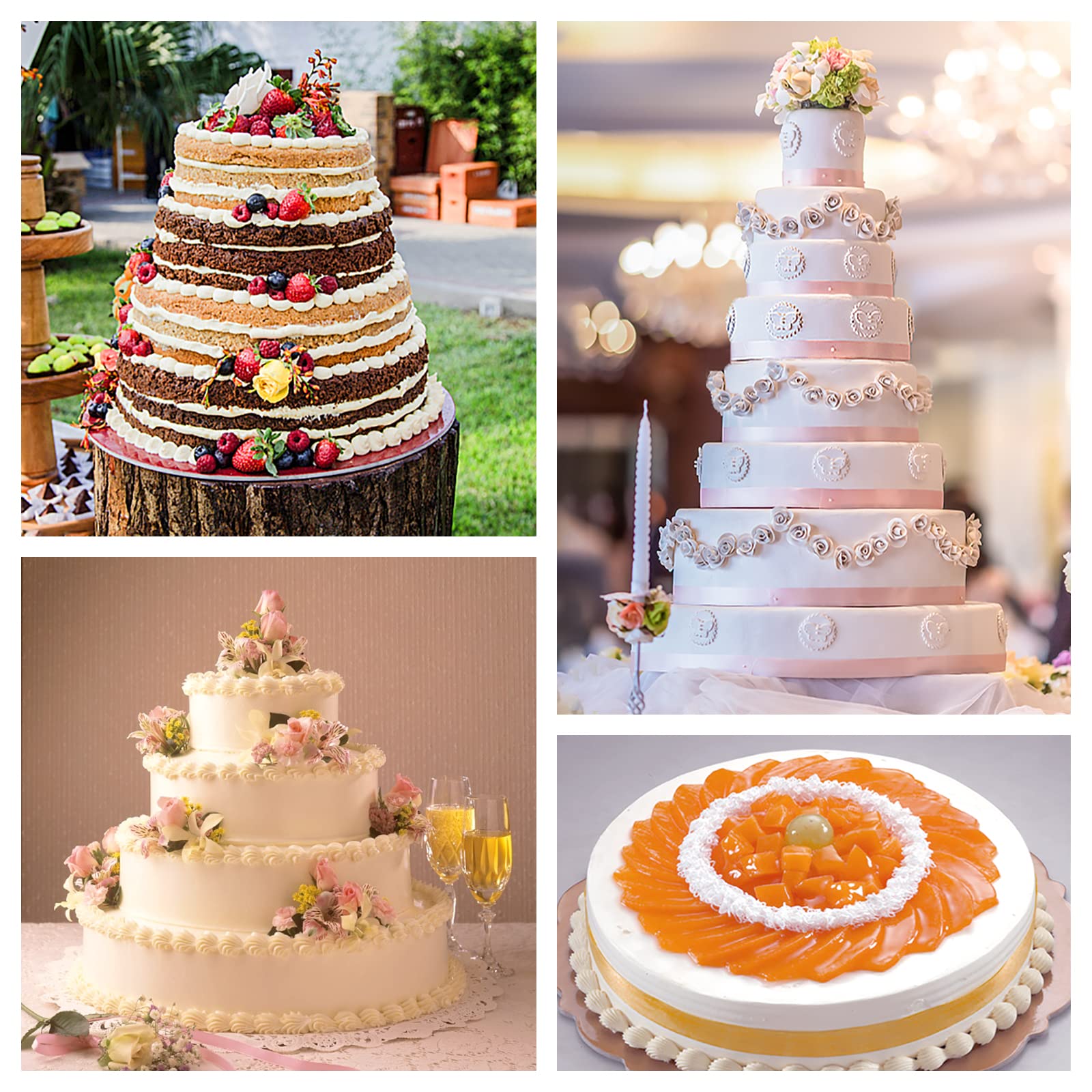 Silicone Mold Tier Cake Pan Set 8-Piece Silicone Cake Pans Sets For Baking  Nonstick Silicone Round Cake Molds For Layer Cakes, Rainbow Cakes And