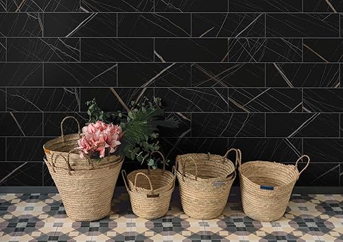 Miniatura 7 de Avant Decor Azulejo de muestra  Azulejos con textura de piedra de metro compuesto de piedra  Azulejos de cocina para despegar y pegar  Azulejos de