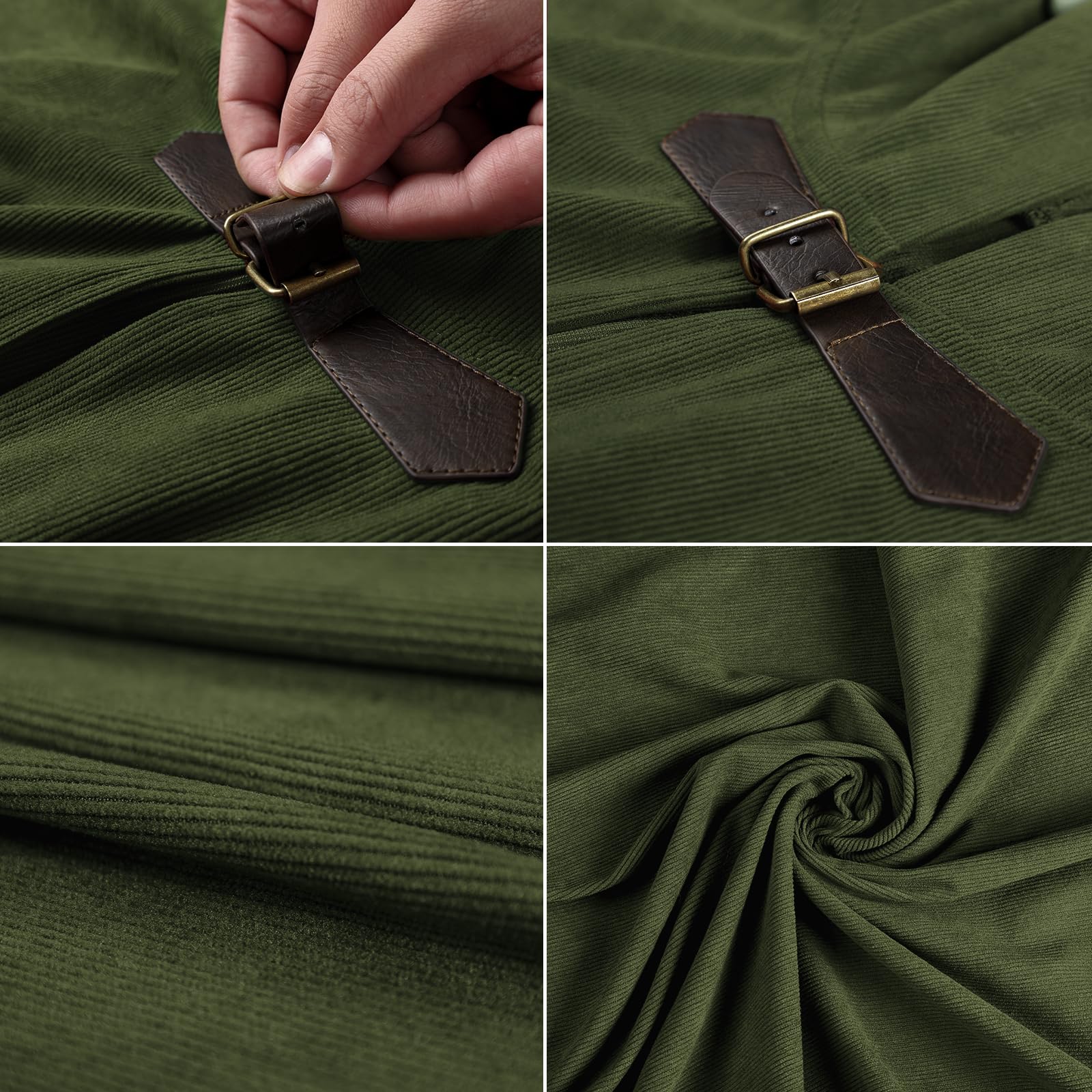 HiiFeuer Cape médiévale à capuchon en velours côtelé avec broche ajustable,Fantasy Poncho Renaissance Costume Cape Ren Faire Cosplay