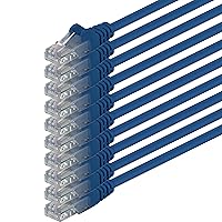 1aTTack.de 87427 10x 7,5m Blue Cavo di rete Cat6 Cat 6 Ethernet LAN 1000 Mbit/s RJ45