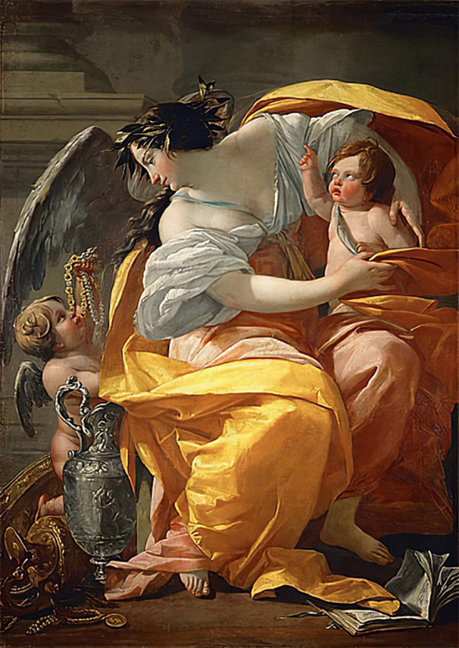 POSTERIIk Vintage Print Pop Art Landscape Artwork Allegory of Wealth Between by Simon Vouet Art Prints for Office Home Decor 60x90cm
