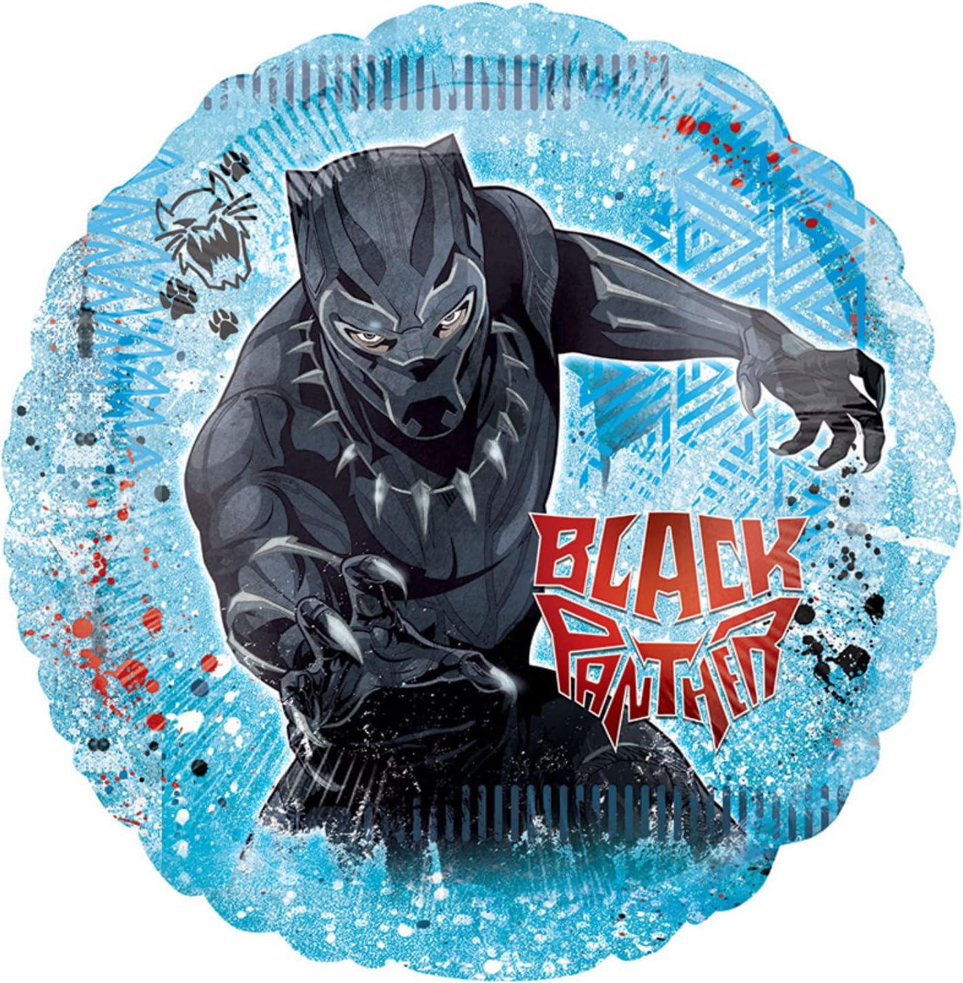 Black Panther Balloon Decorations - Set Of 4 Kids Party Balloons For A Black Pantera Happy Birthday Bouquet Or Wakanda Superhero Theme Ballon Centerpiece Forever Decoration