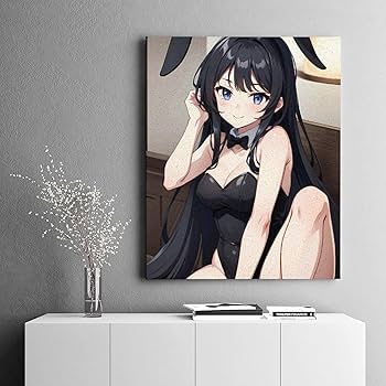 『小夜更けて (さよふけて）』　　アクリル肉筆画 Amazon.co.jp: for 青春豚野郎はバニーガール先輩の夢を見ない