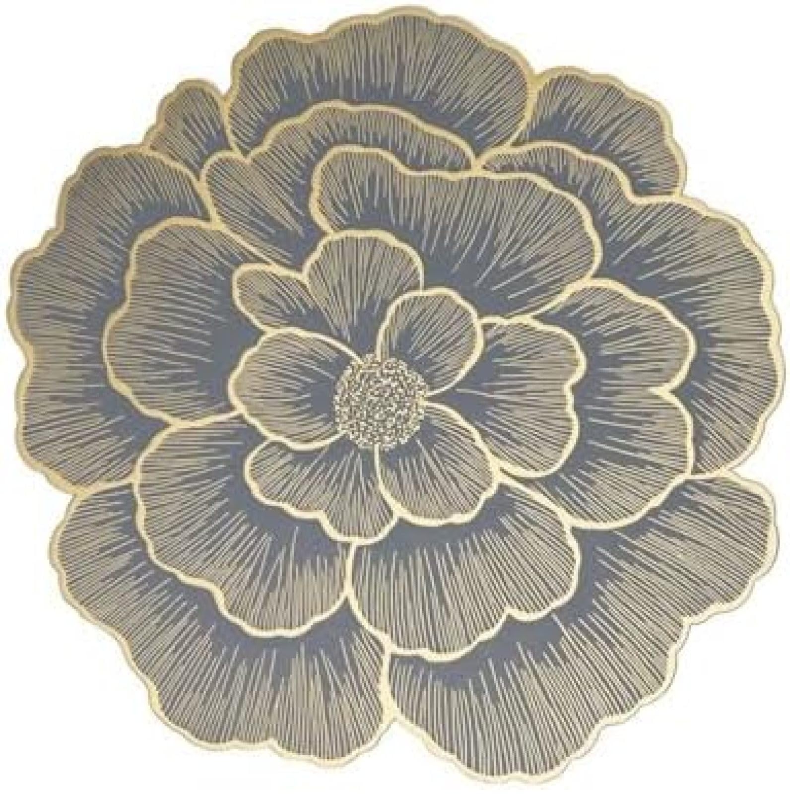 Set de table chic en PVC rose chinoise or bleu et noir argenté