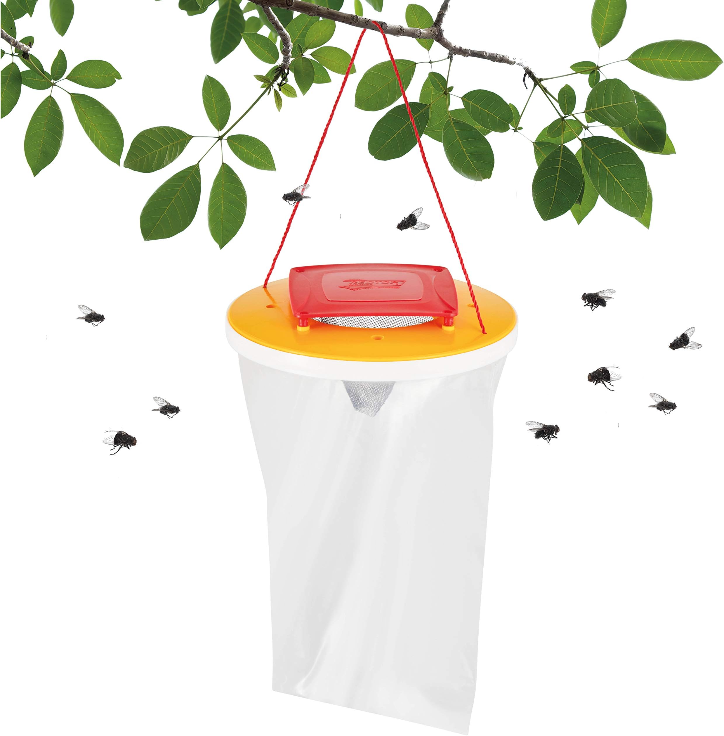REDTOP Flycatchers Standard Size - 100% Non-Toxic Disposable Outdoor Fly Trap - Designed to Attract Egg-Laying Females (Single Pack)