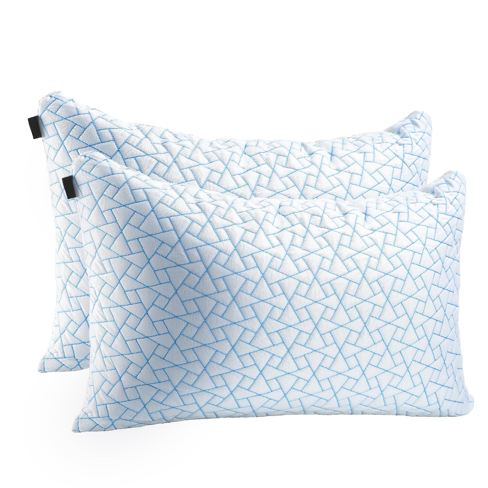 A-Pce Cuscini Altezza Regolabile Cuscino 76x51 cm (Set di 2), Imbottitura in Microfibra King Size Cuscino Memory Foam, Federa Rimovibileper, per Tutti i Dormienti
