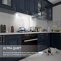 Vista 3 de EKON NAB01-30IN 900CFM - Campanas extractoras integradas sin conductos con control de panel táctil suave de 4 velocidades/filtros aptos