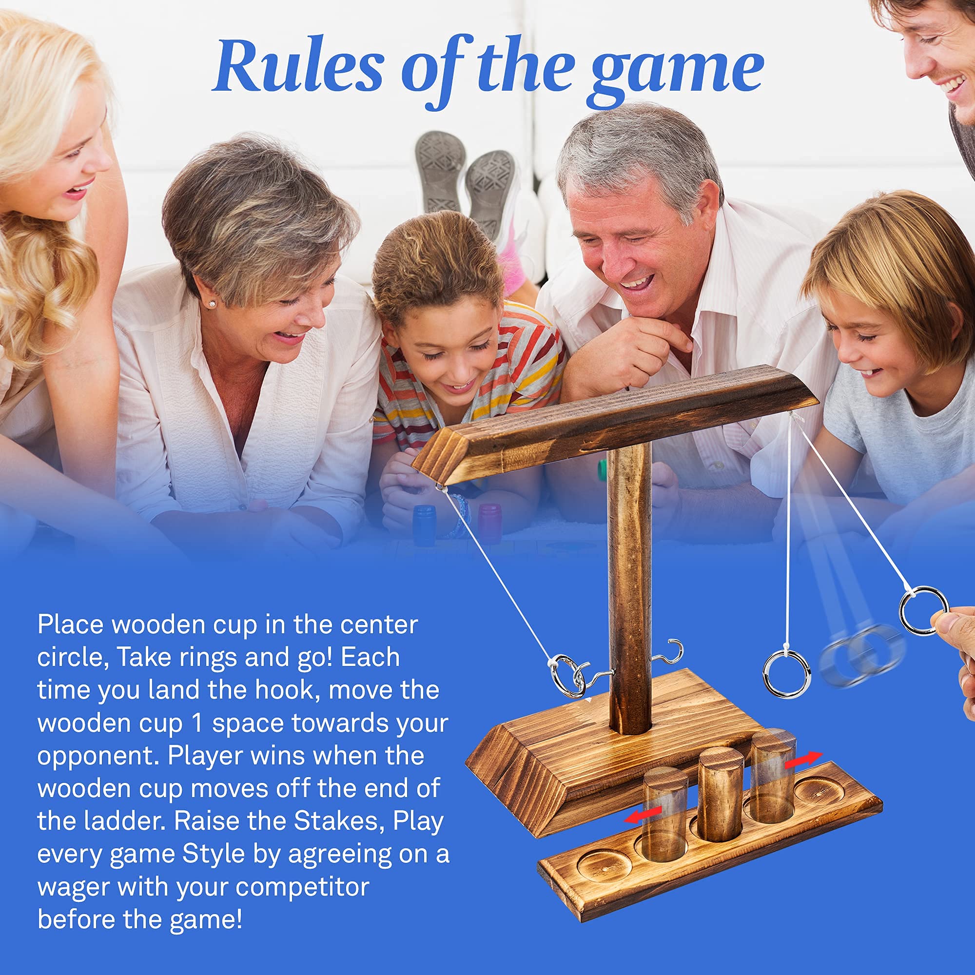 Snapklik.com : Ring Toss Game, Fun Hook And Ring Game, Handmade Wooden ...