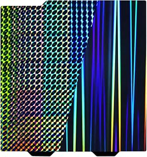 IdeaFormer Double Sided Flexible Rainbow Streak+Phantom Build Plate 184x184mm for Bambu Lab A1 Mini,Smooth H1H Build Plate Spring Steel Print Bed (No Magnetic Base) for Bambu 3D Printer
