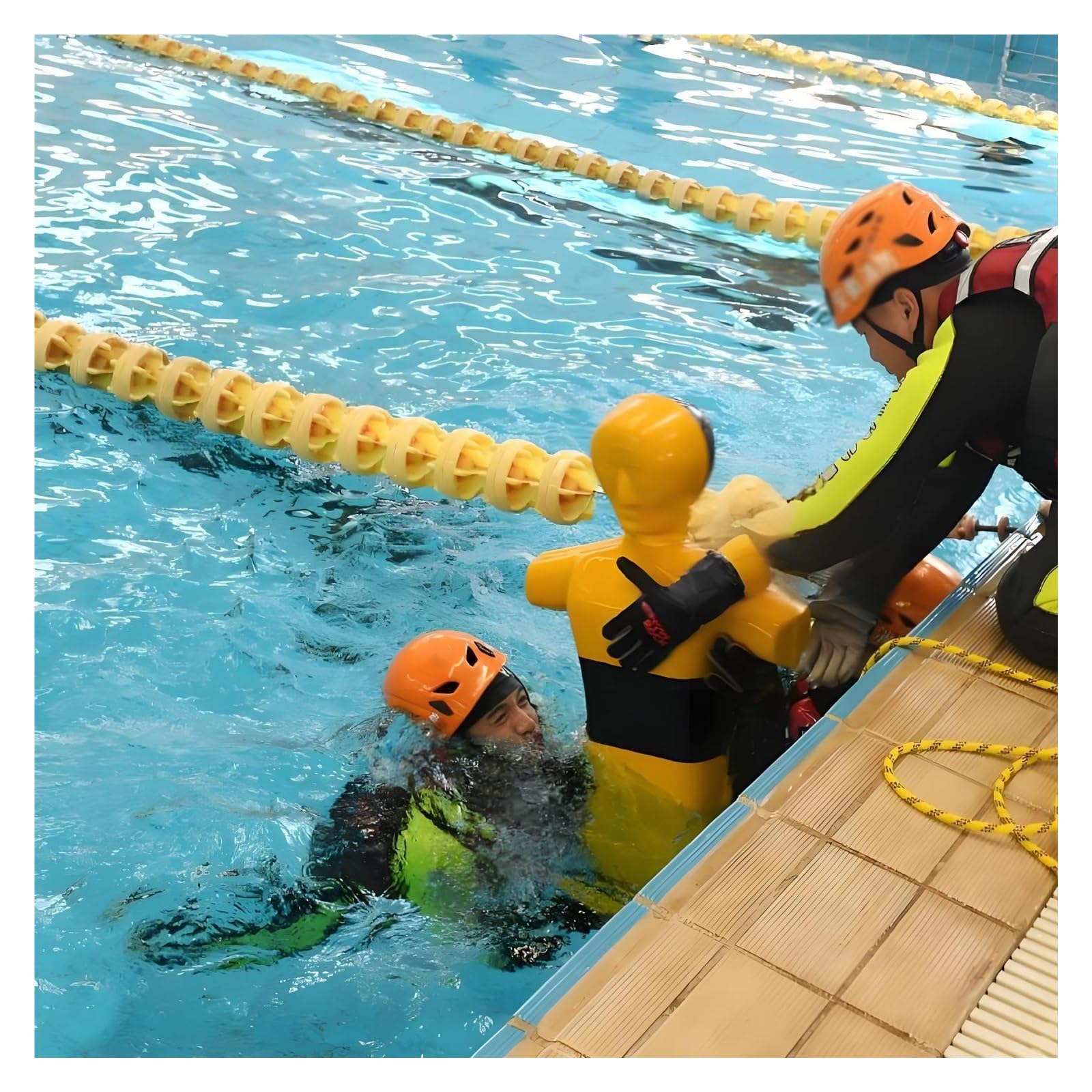 Mannequin réaliste en polyéthylène pour entraînement au sauvetage aquatique, 1 m pour adulte, outil d'enseignement de prévention de noyade avec 3 trous d'entrée et de sortie