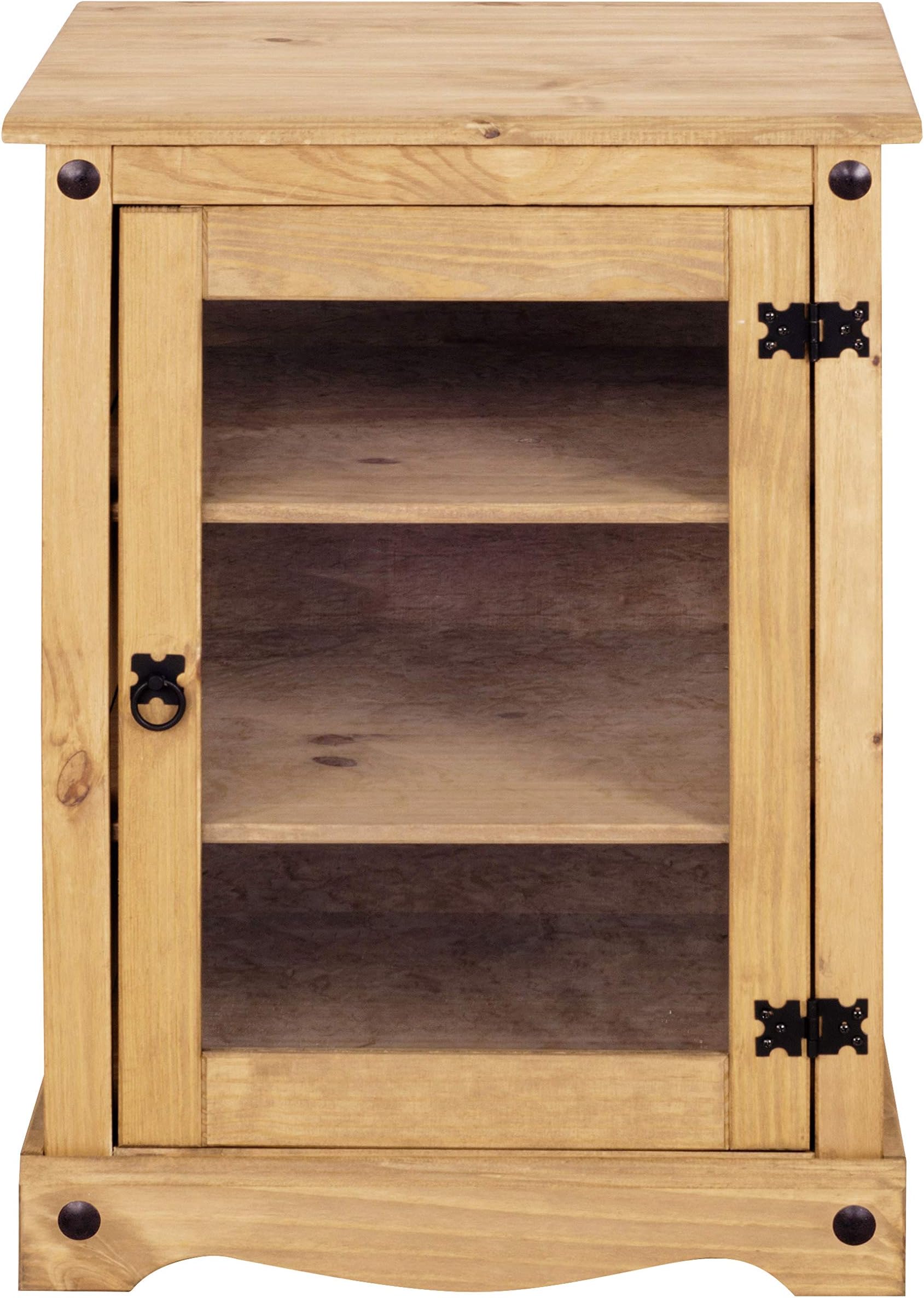 Mews Corona HiFi Unit - Distressed Waxed Pine/Glass