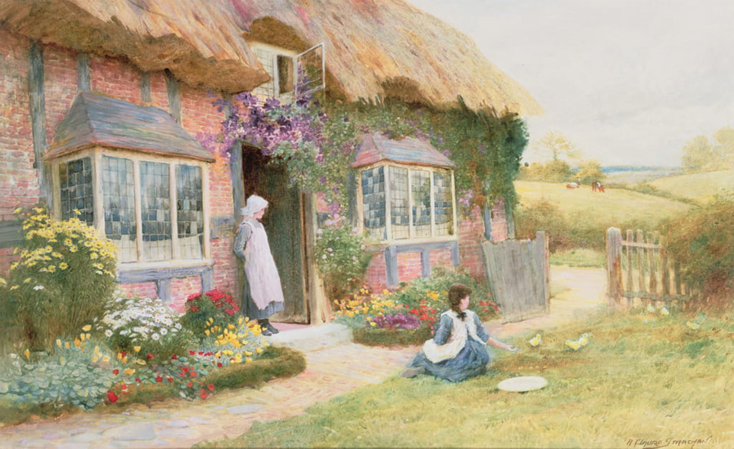 Impression sur toile Après-midi paisible de Strachan qualité musée