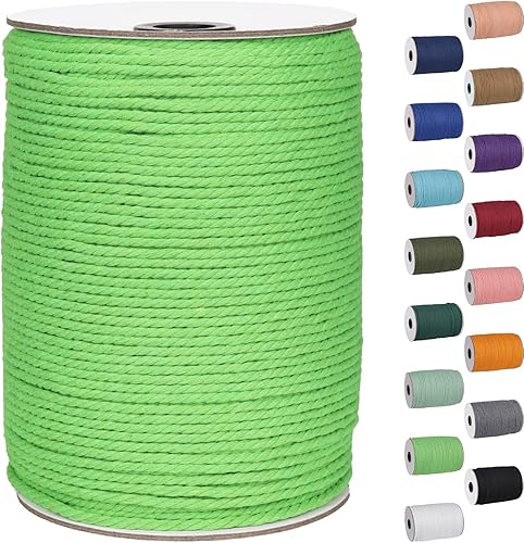 Miniatura 63 de NOANTA - Cuerda de macramé color verde aguacate, 2 mm x 220 yardas, cuerda de algodón colorido para colgar en la pared, ganchos de plantas