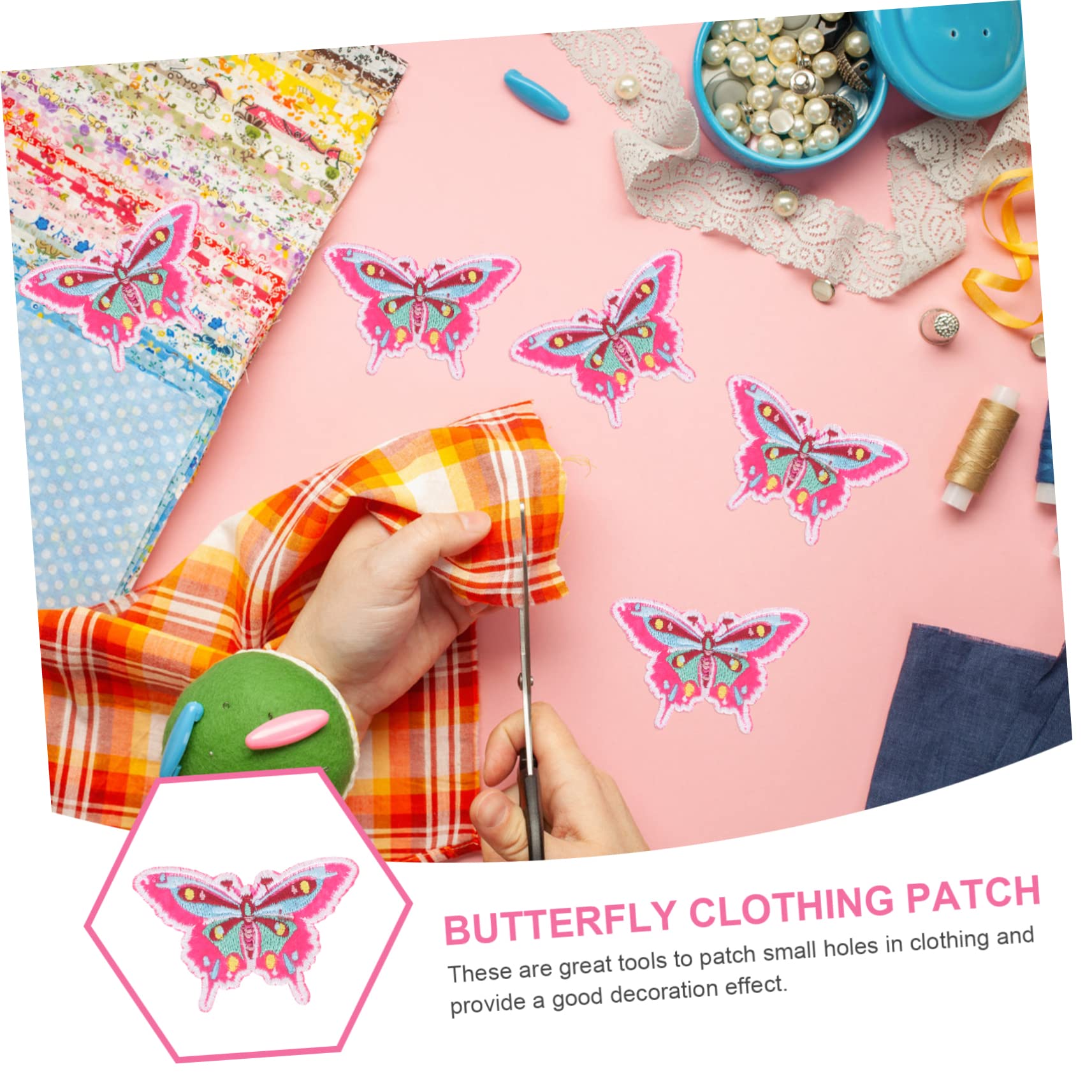 Lurrose 100pezzi Patches Appliques Adesivi Per Decorazioni e Riparazioni Abbigliamento Per Jeans Borse e Accessori