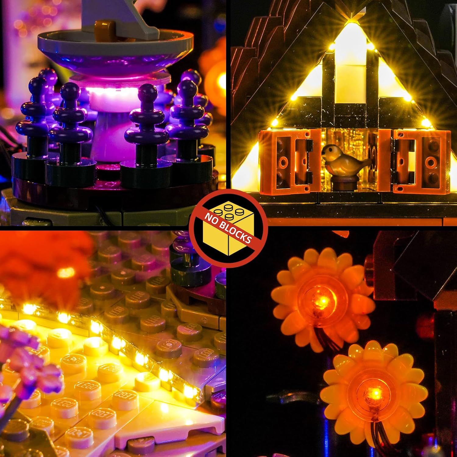 BrickBling LED Light Compatible with Lego Autumn Cottage Garden, Creative Lighting Kit Compatible with Lego 11372-No Bricks (Classic Version Light)