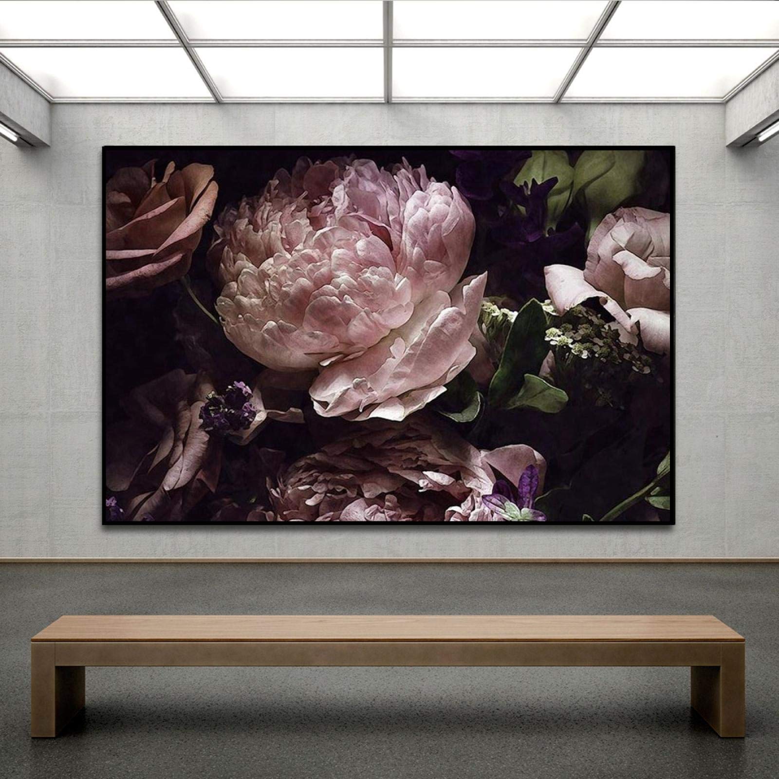 Peintures sur toile pour illuminer les murs sombres d'un salon avec des fleurs
