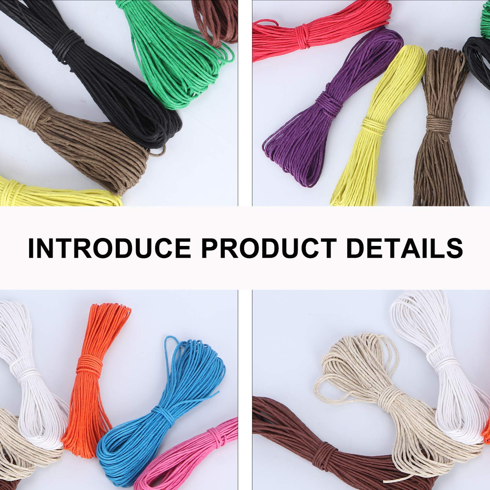 Ciieeo 3piezas Cuerda De Algodón De para Manualidades Pulseras y Collares Cuerda De Macramé y Bisutería