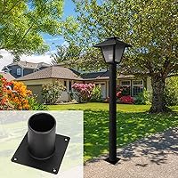 Vista 5 de Base de montaje en muelle de 3 pulgadas, adaptador de montaje de muelle resistente para accesorios de luz de poste de 3 pulgadas, accesorios