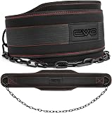 EVO Fitness Ceinture Lestée Musculation 36 Pouces Chaîne Réglable Ceinture De Musculation 6,2" Support Dorsal Ceinture De Levage Ceinture De Trempage Menton Pull Ups Hommes Gym (Noir) - 1
