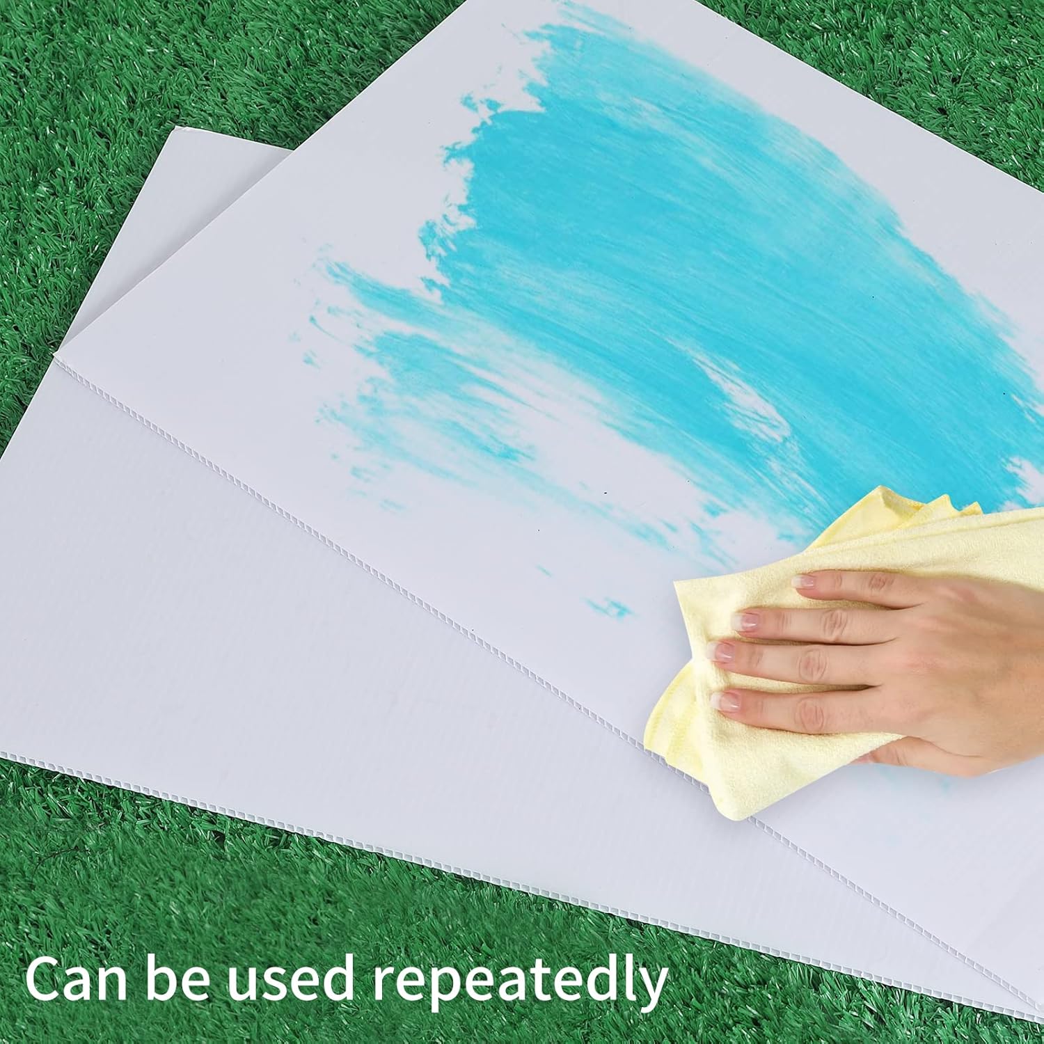 10 PACK 18 x 12 Inches Blank Yard Signs - Waterproof Corrugated Plastic Signs, Blank Yard Signs with Stakes for Gardens, Parks, Warnings, Fairs, Commercials, Garage Sale Signs, Advertising : Patio, Lawn & Garden