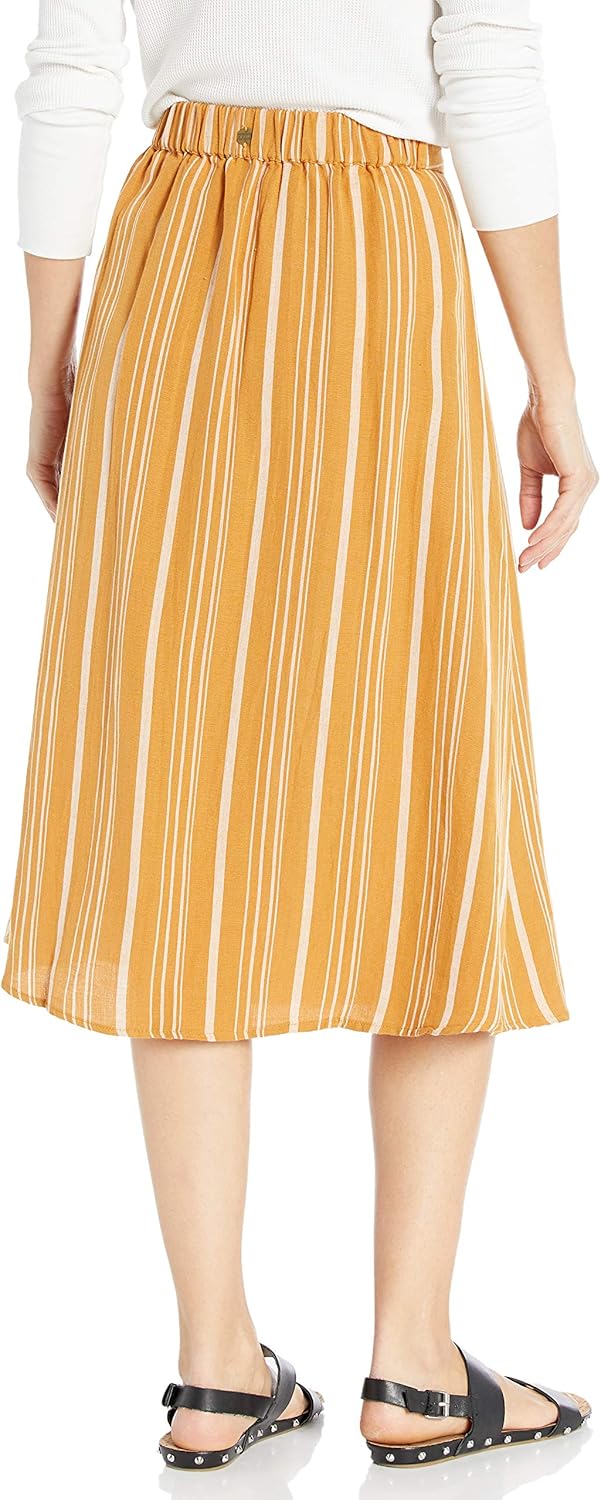 Rip Curl Women's SUNCHASERS Stripe Skirt, Mustard, L at  Women’s Clothing store