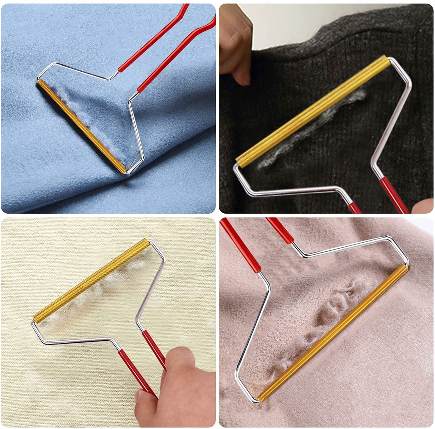 Enleve-peluches Manuel En Bois - Portable, Lavable, Pour Vêtements, Pulls, Manteaux, Poils D'animaux